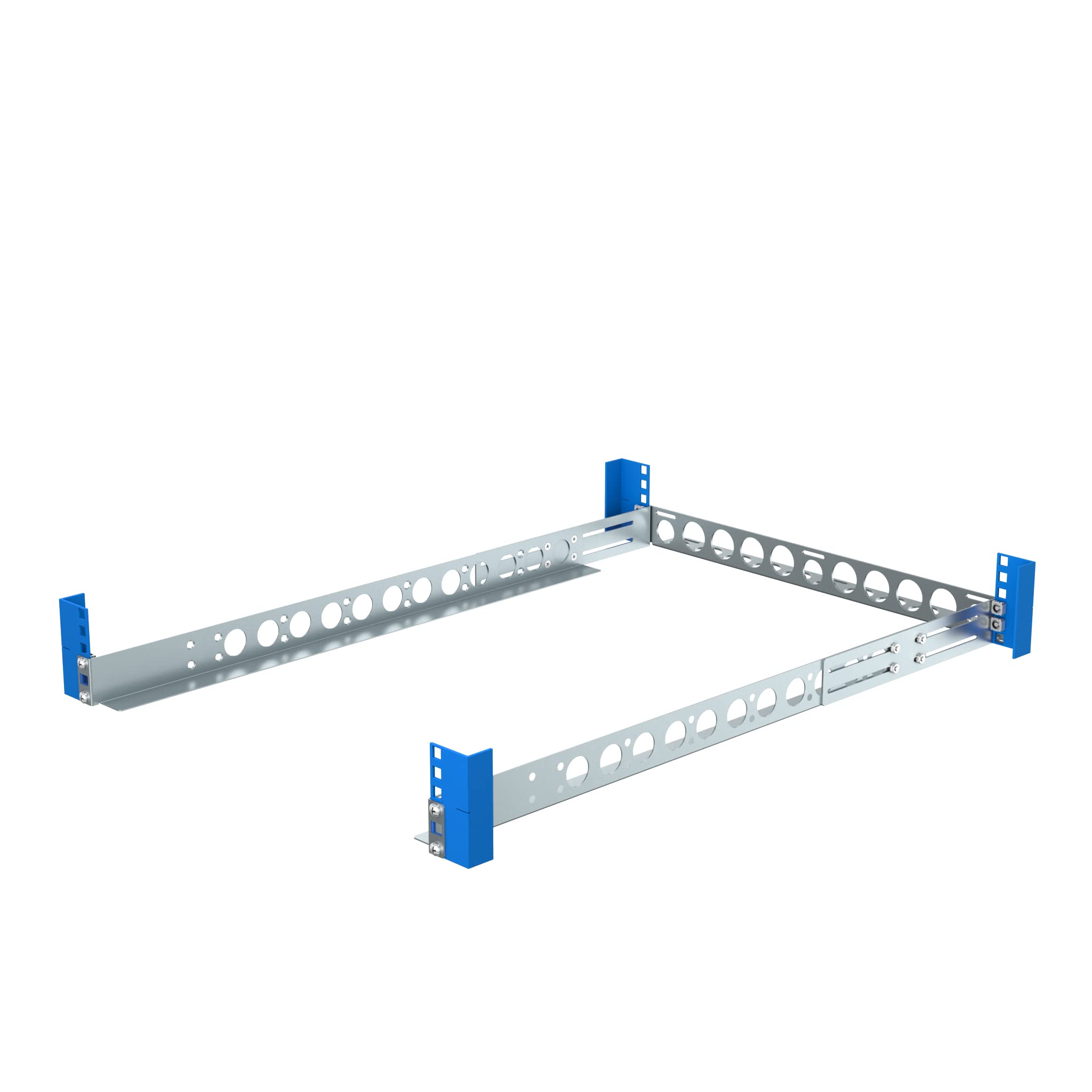 RackSolutions 1U 4-Post Universal Rack Mount Rail Kit With Cable Management Bar For All Servers - Dell HP IBM Lenovo Compatible