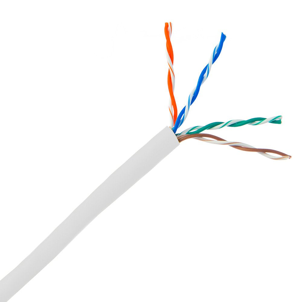 ACCL 1000ft Cat5e UTP Ethernet Cable, Solid, Pullbox, White, 1pk