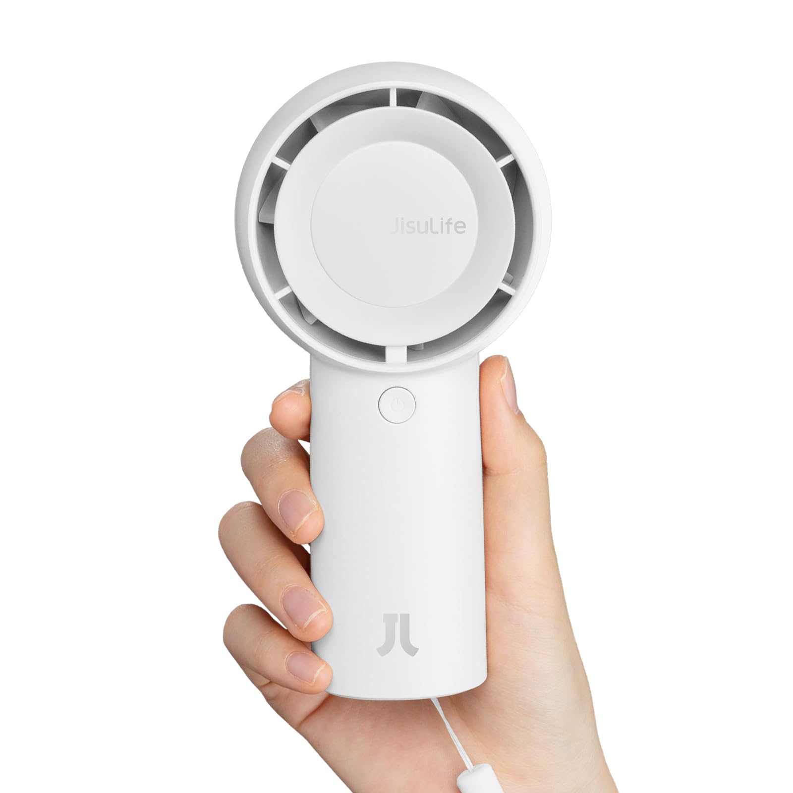 Jisulife Handheld Turbo Fan [16H Max Cooling Time] Mini Portable Hand Fan, 4000Mah Usb Rechargeable Personal Fan, Battery Operat