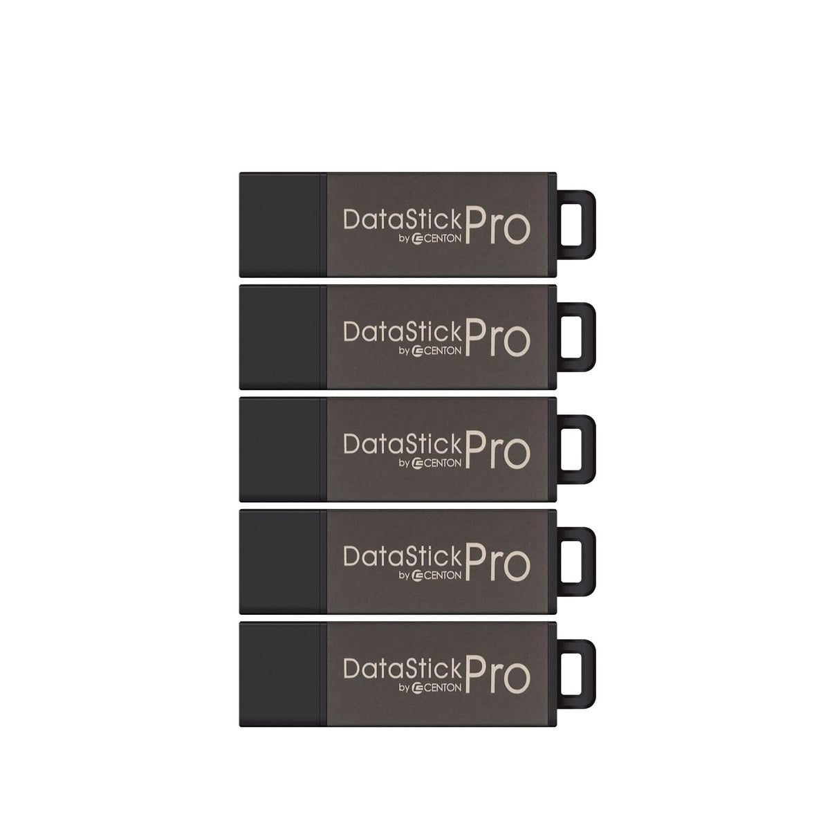 Centon Electronics Datastick Pro Usb 2.0 Flash Drive, 2 Gb, 5 Usb Flash Drives, 5 Bulk Pack, Grey