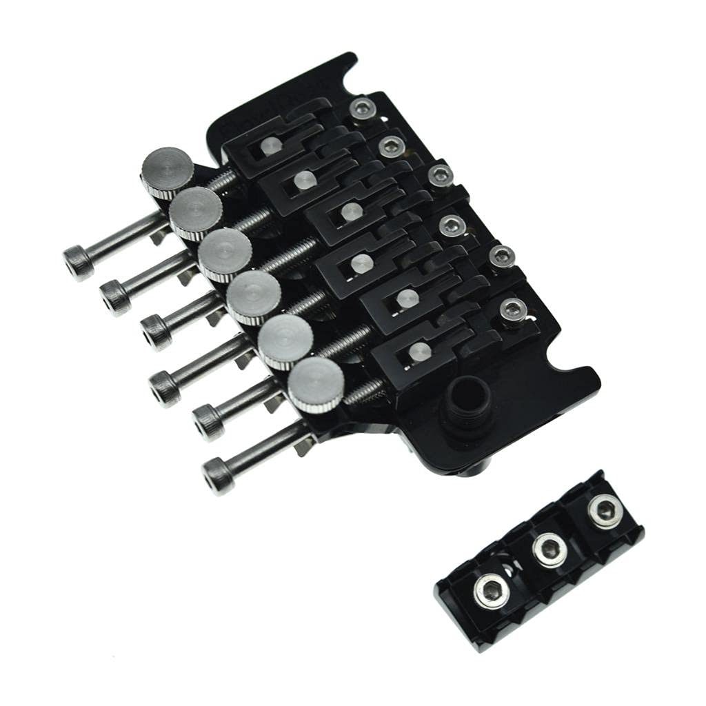 Kaish Whole Set Stainless Steel Tremolo Fine Tuner Screws String Insert Block Saddle Mounting Screws Locking Nut & String Lock S