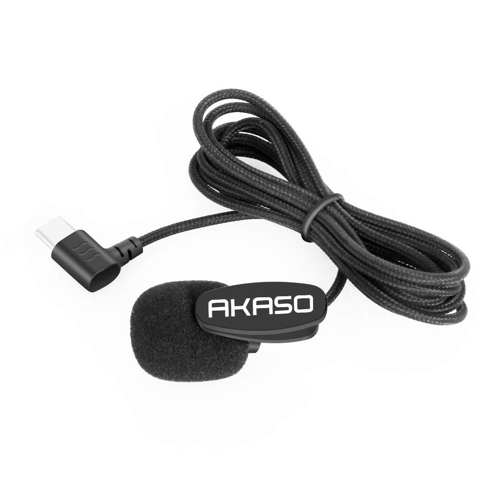 Akaso External Microphone Brave 7/ Brave 8/ Brave 6 Plus Action Camera Only (Type C Port)