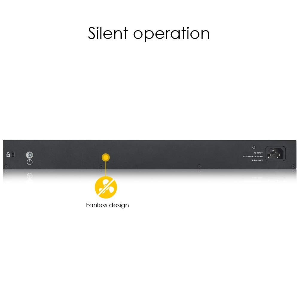 Zyxel 24 Port Gigabit Ethernet Nebulaflex Smart Managed Switch  4X Rj 45Sfp Ports  Metal  Limited Lifetime Gs1920 24V2]