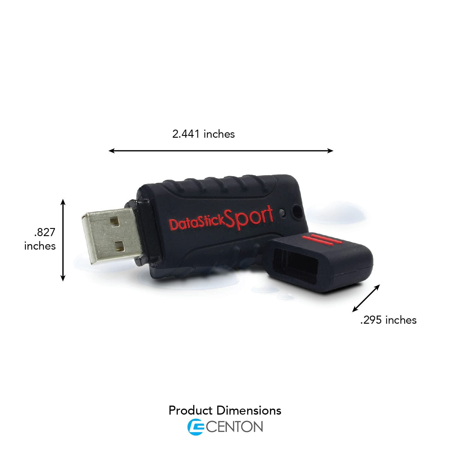 Centon Datastick Sport Usb 2.0, 128Gb X 1, Black