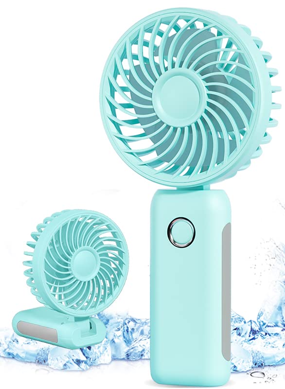 Rnkrun Mini Portable Fan, 4000Mah Personal Handheld Fan Foldable Battery Operated Usb Rechargeable Small Desk Fan Quiet Powerful