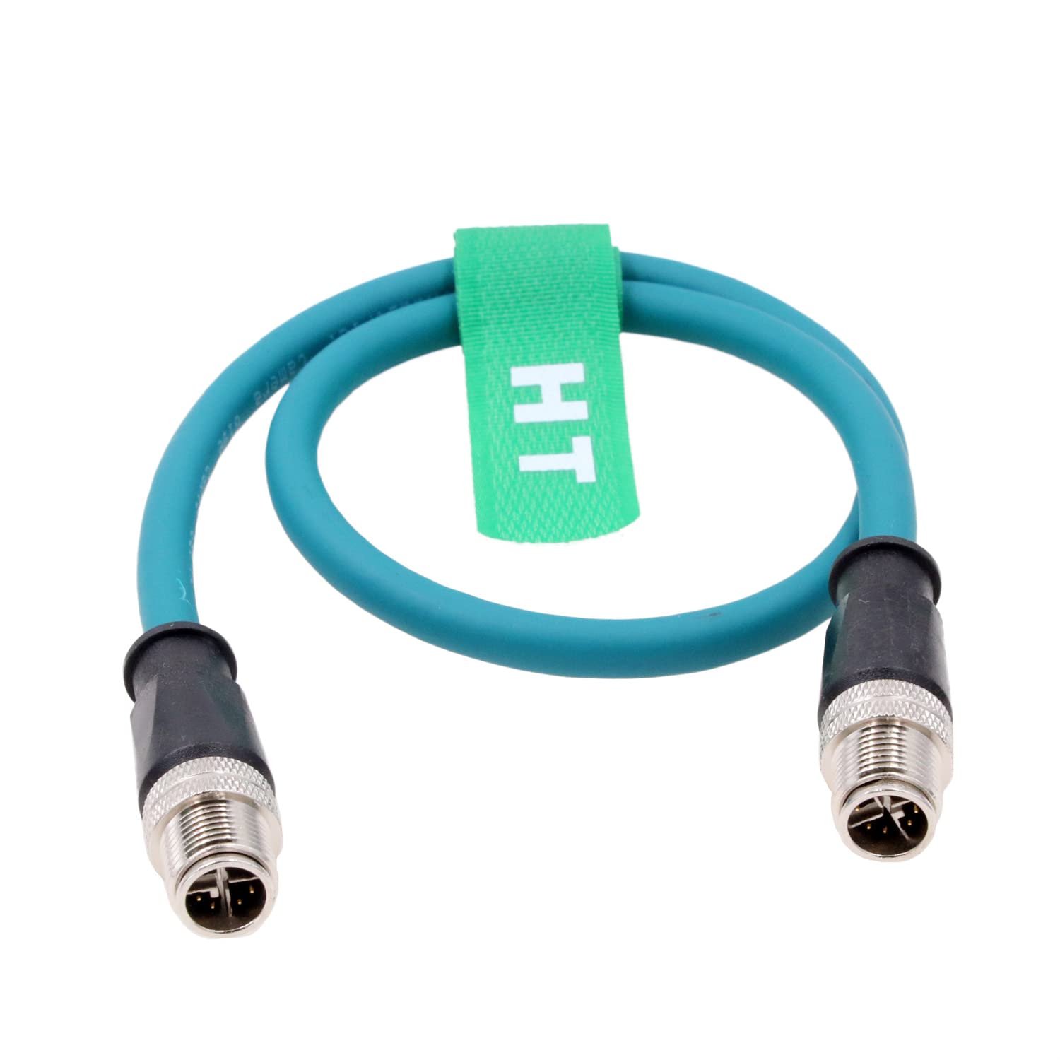 Hangton M12 8 Pin X Coded To 8 Pole X Coding Gigabit Ethernet Cat7E Cable For Cognex Industrial Sensor Camera 50Cm