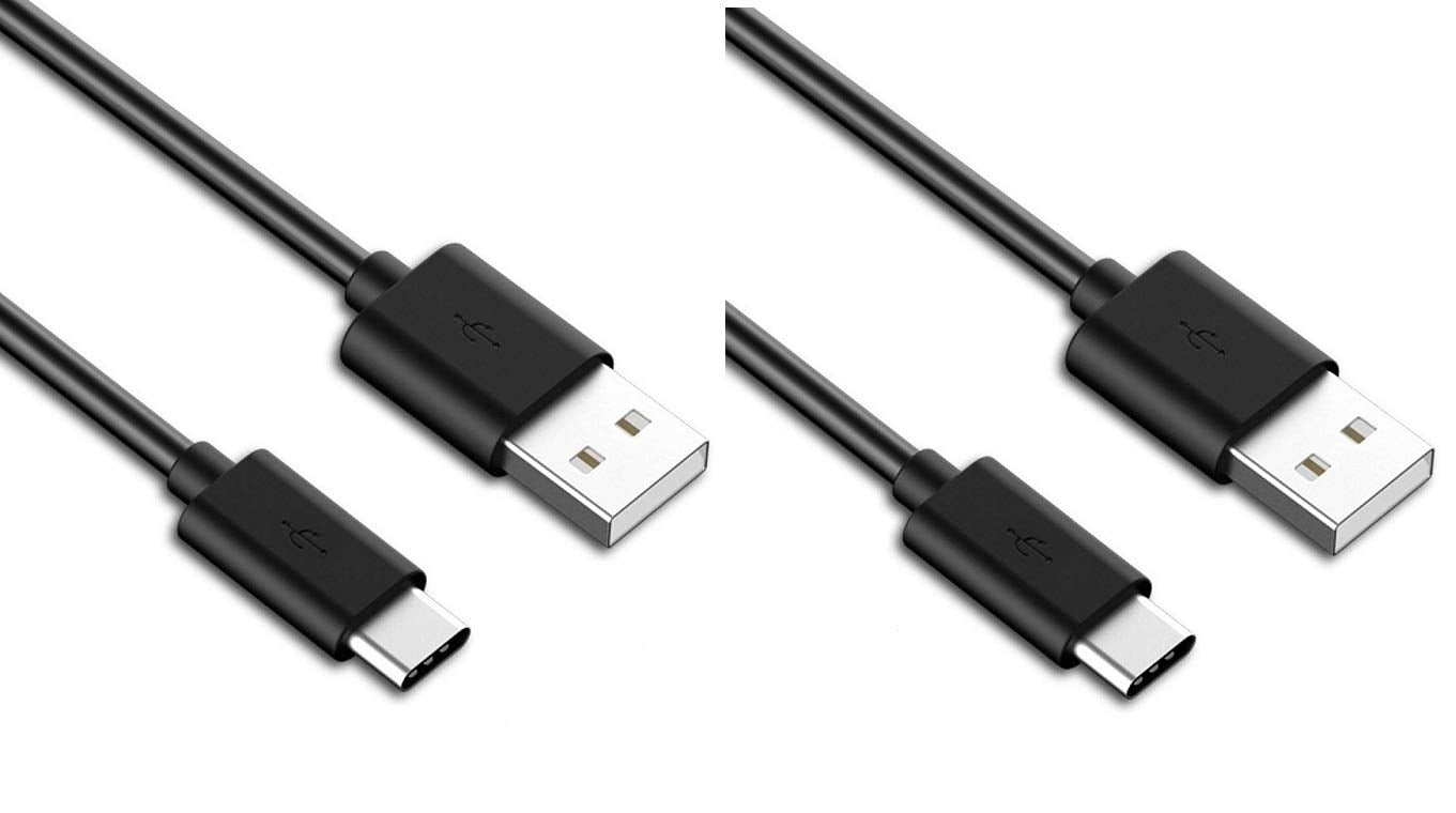 Two (2) OEM Samsung USB-C Data Charging Cables for Galaxy S9/S9 Plus/S8/S8+/Note8 - Black EP-DG950CBE- Bulk Packaging