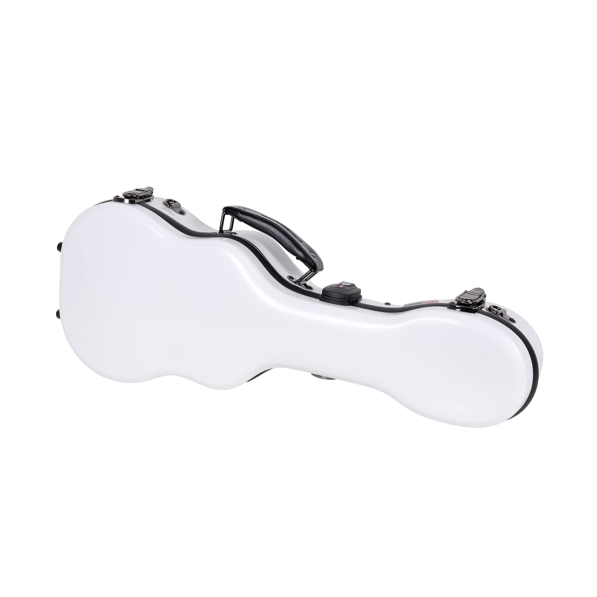 Crossrock Deluxe Fiberglass Concert Ukulele Case With Tsa Lock, White (Crf2020Cuwt)