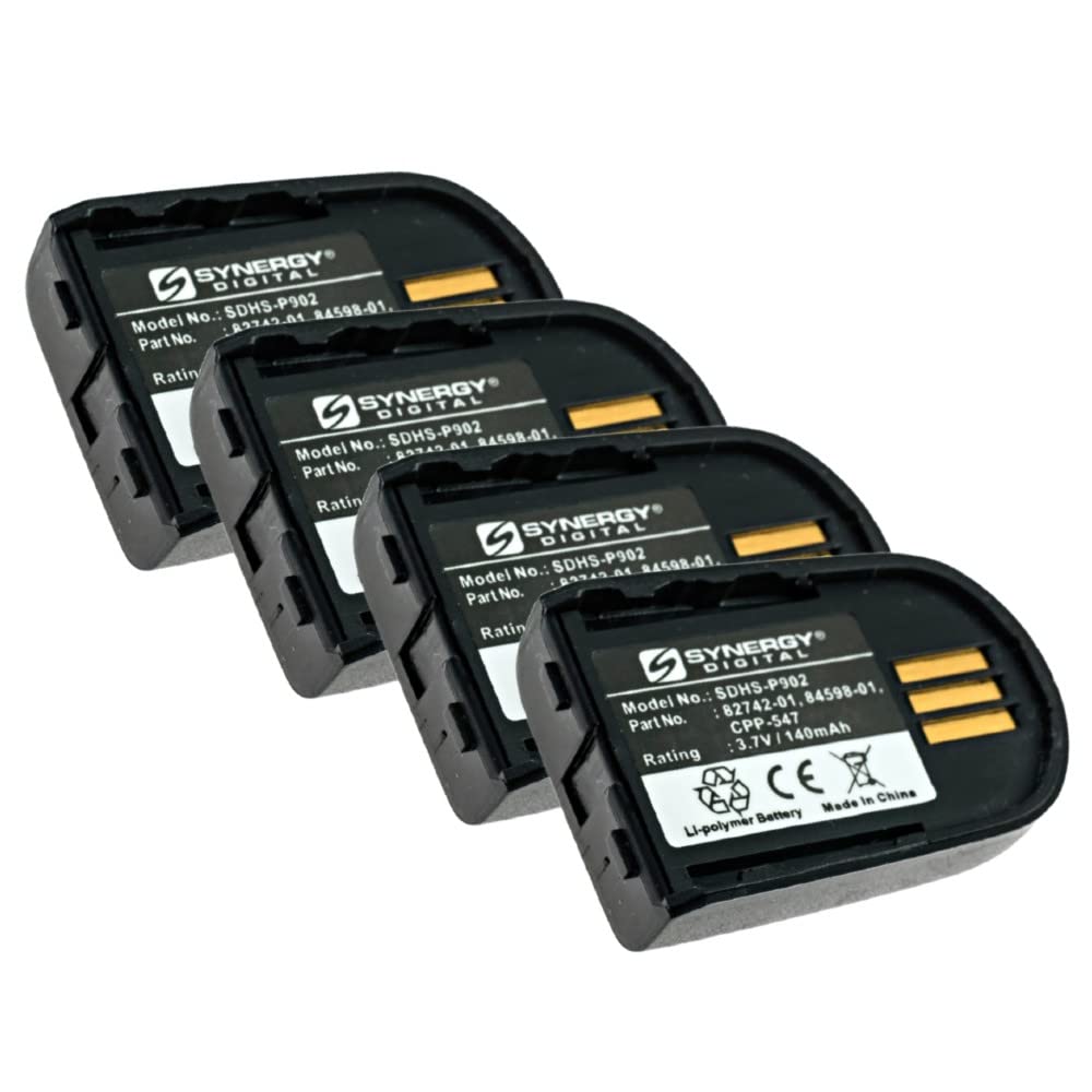 Synergy Digital Replacement Batteries, Compatible With Plantronics 82742 01 Wireless Headset, (Li Pol, 3.7V, 140 Mah), Combo Pac