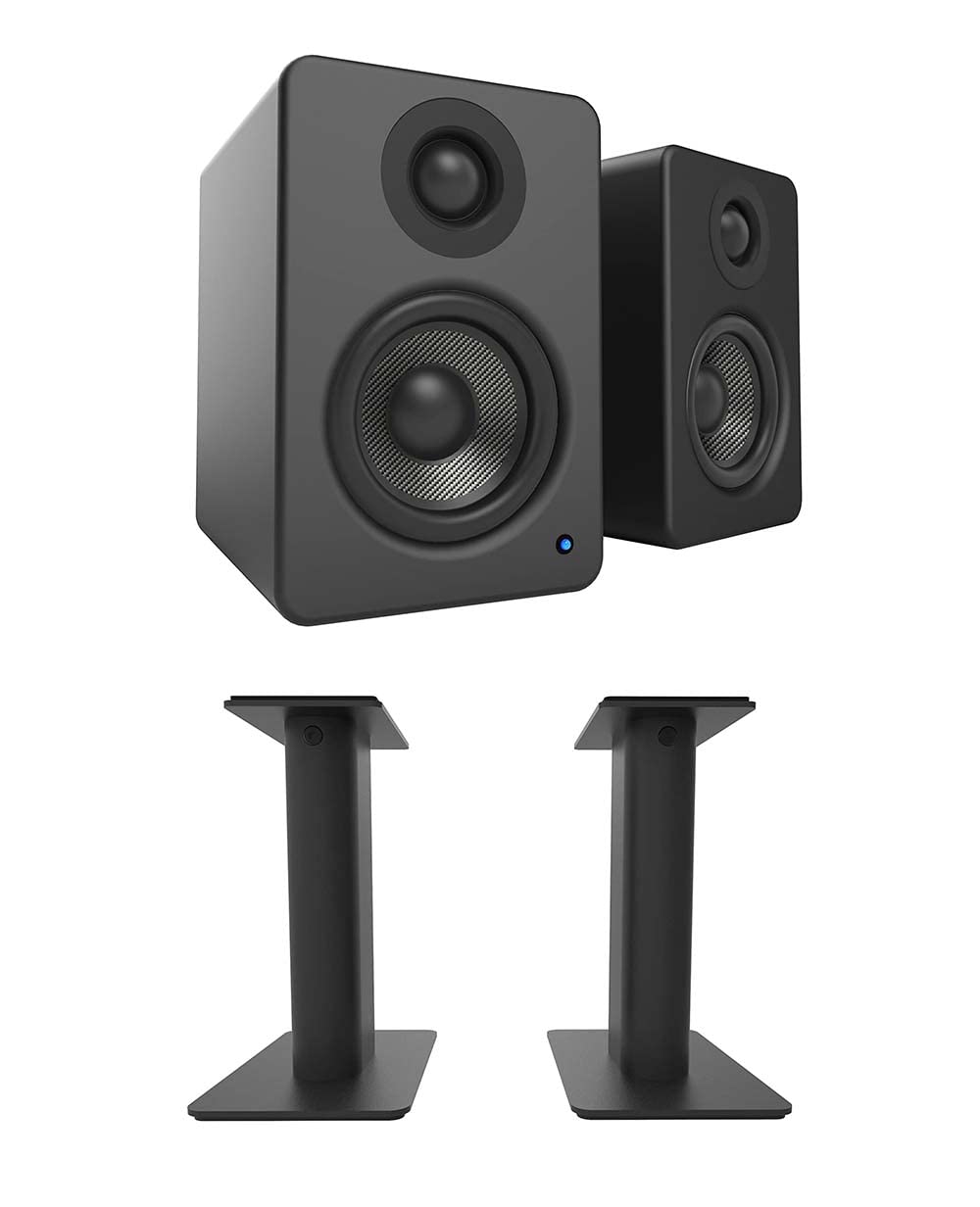 Kanto Yu2 Pc Gaming Desktop Speakers | 3'' Composite Drivers | 3/4'' Silk Dome Tweeter | Class D Amplifier | Pair | Matte Black