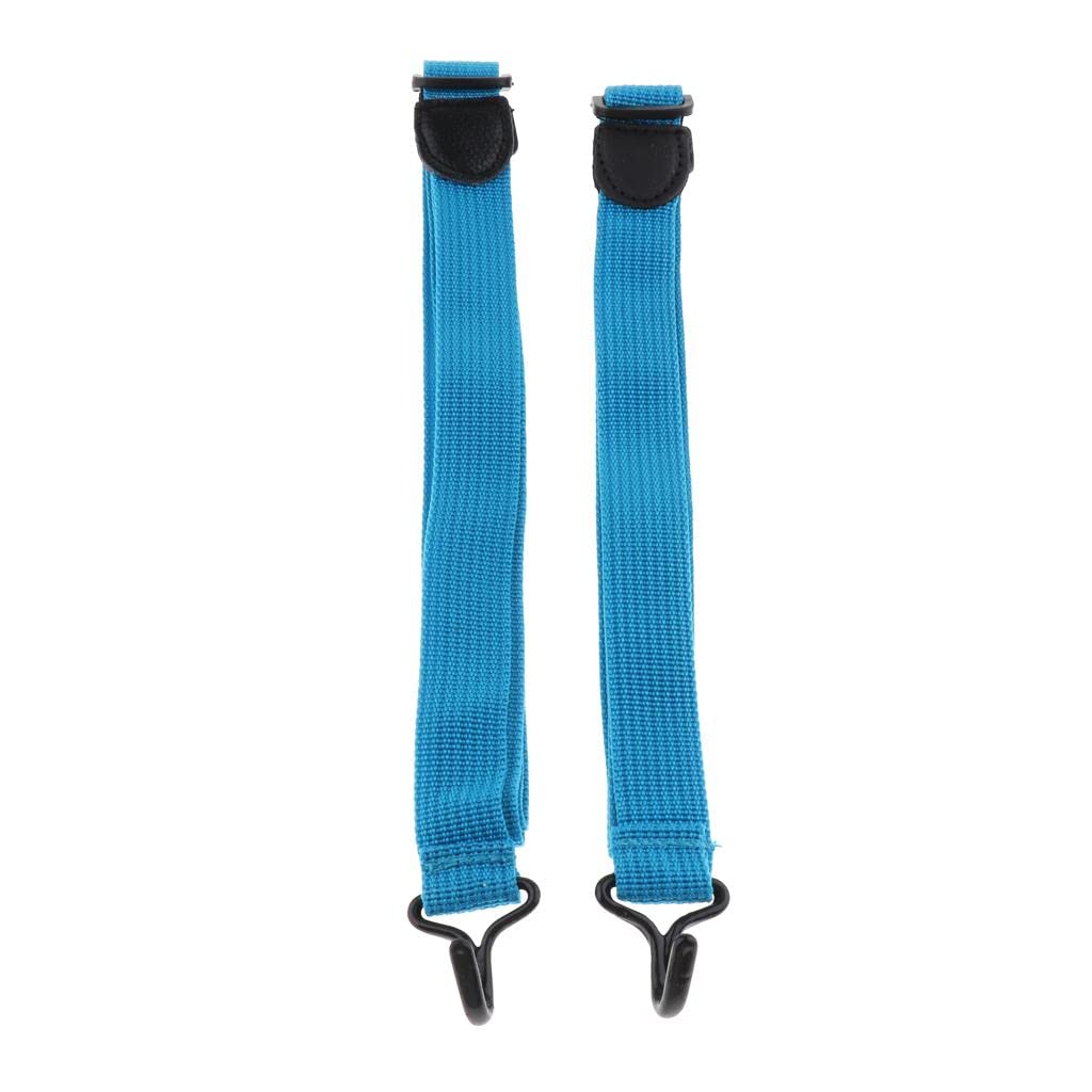 SECRET DESIRE 2pcs Adjustable Nylon Ukulele Straps Kit for Ukulele Guitar Accessory Blue