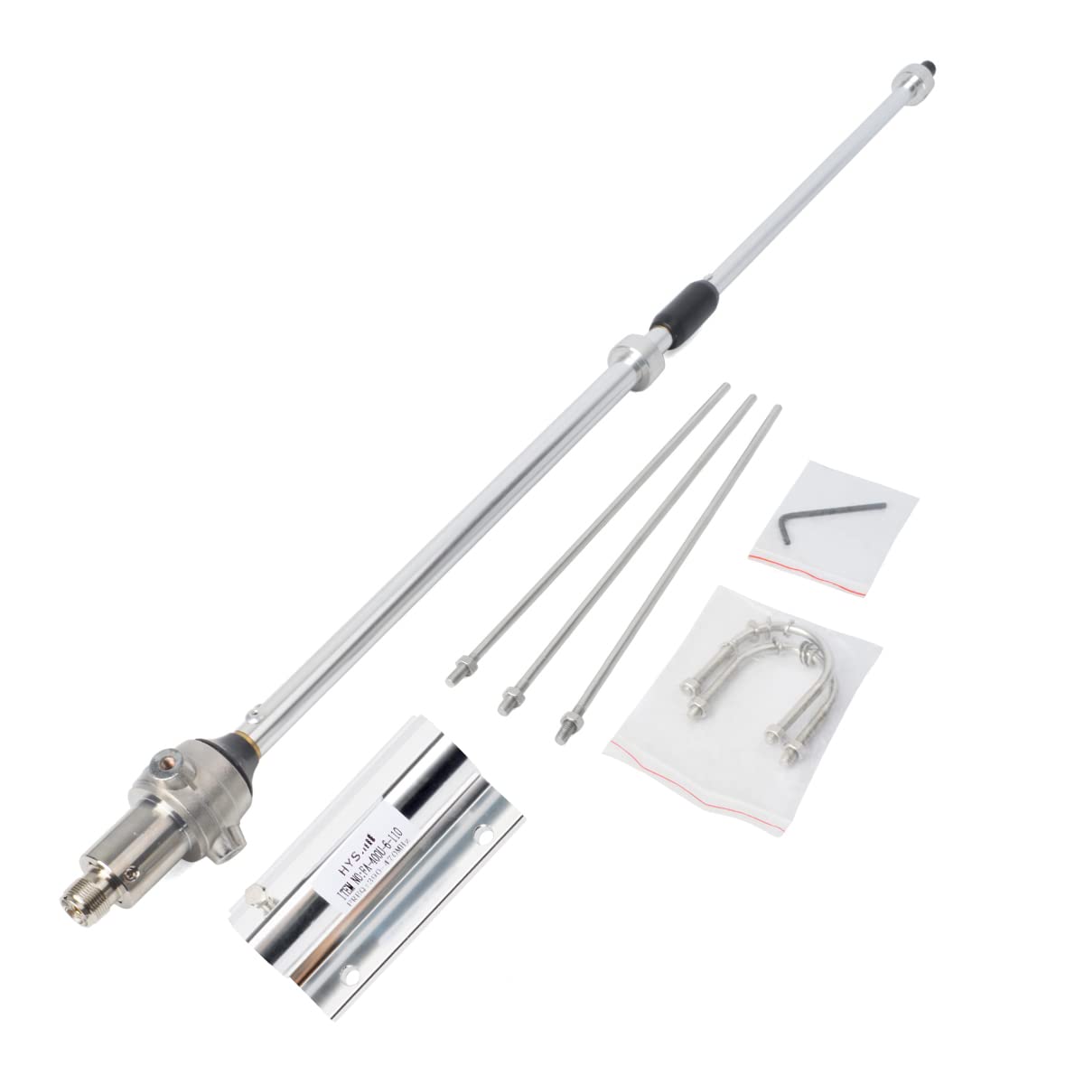 Hys Uhf Base Antenna, 390 470Mhz 43.3Inches Outdoor Variable Frequency Antenna For Icom Midland Yaesu Kenwood Mobile Radio Trans