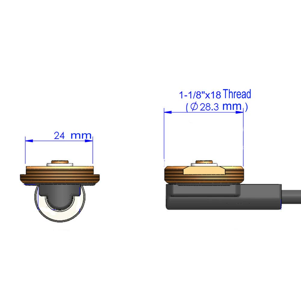 Solid Brass Nmo Antenna Mount With Uhf Male Pl259 Connector 17 Ft Rg58/U Coax Cable Fit Bracket 3/4 Inches Hole For For Ham Uhf