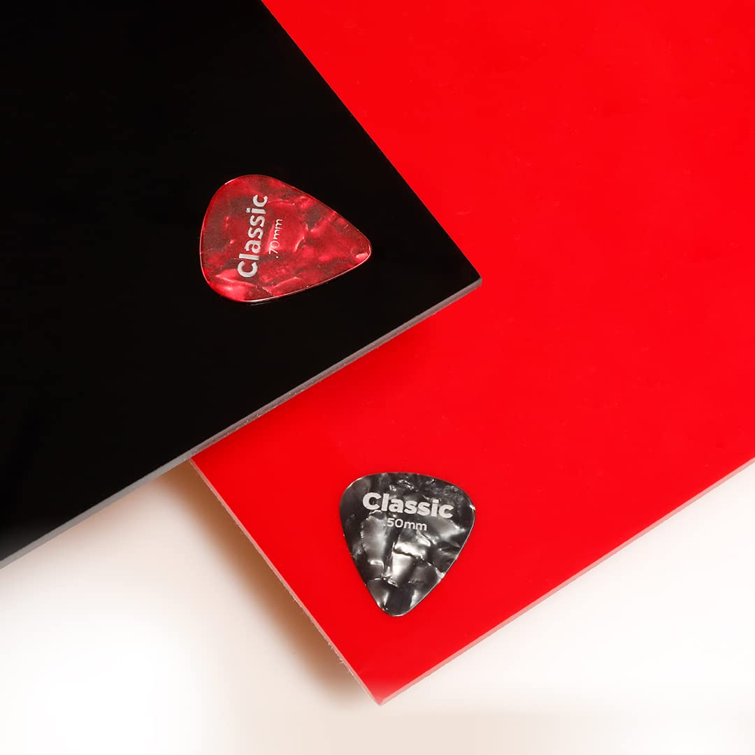 Daddario Celluloid Guitar Picks - Guitar Accessories - Guitar Picks For Acoustic Guitar, Electric Guitar, Bass Guitar - Natural