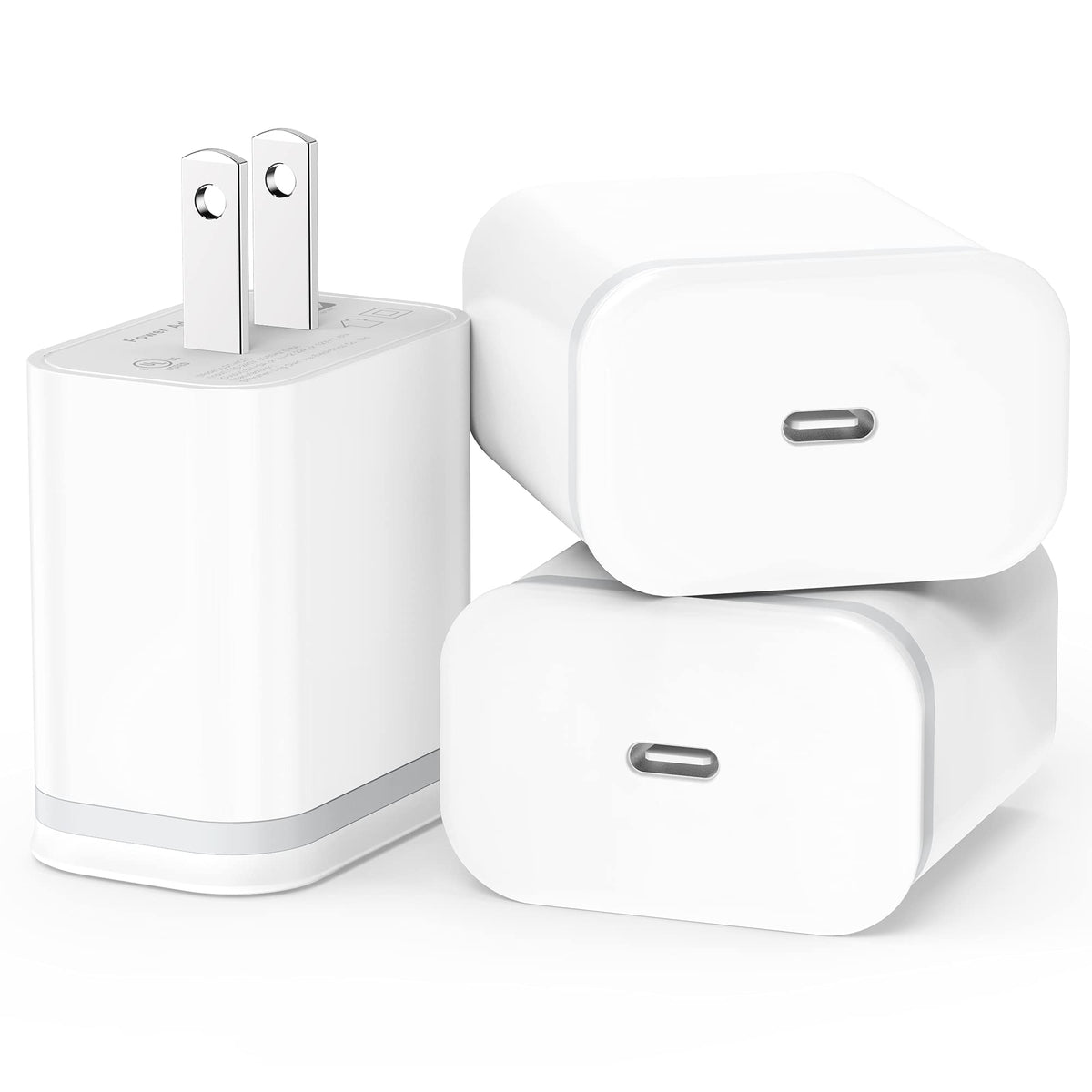 Iphone 15 14 13 12 11 Charger Cube 3 Pack Plug Charging Block For 15 14 13 12 11 Pro Max Xs X Xr Se 8 7 6 6S Plus, Ipad, Airpods