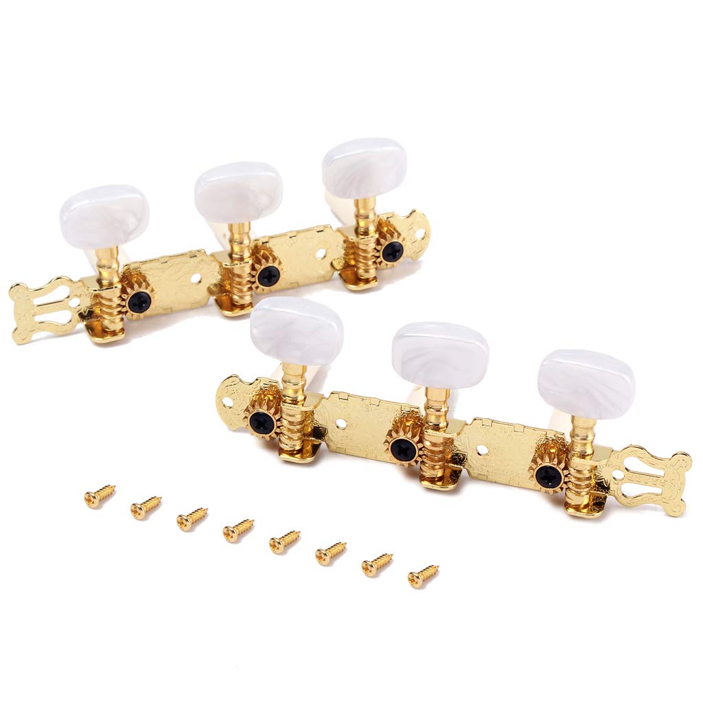 Alnicov 2Pcs Guitar Tuners Classical Guitar Tuners Tuning Pegs Keys Machine Heads