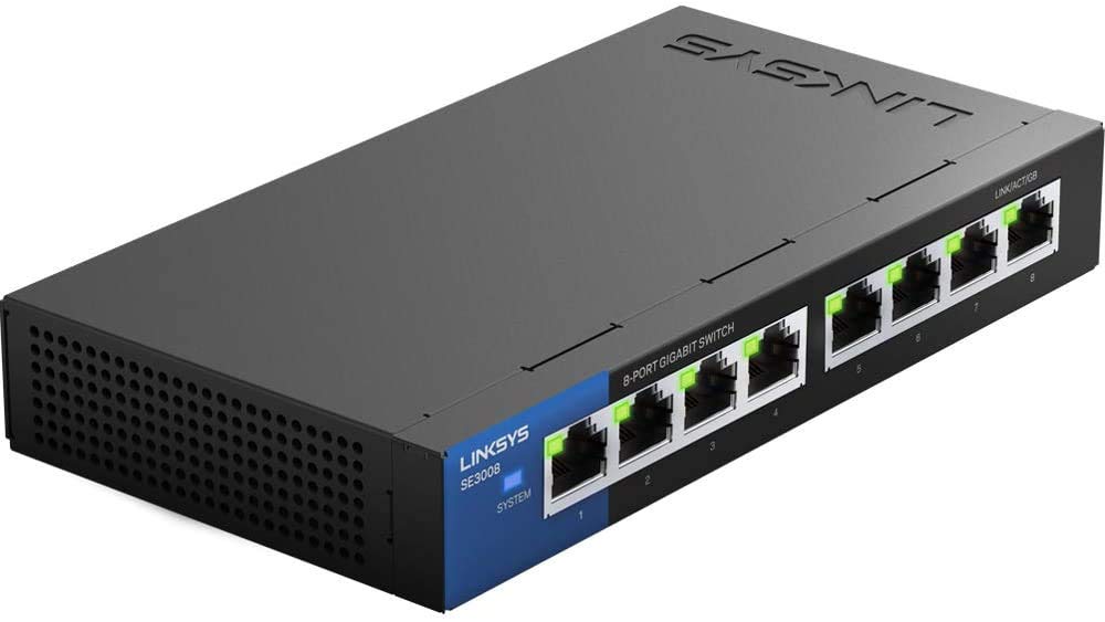 Linksys Se3008: 8-Port Gigabit Ethernet Unmanaged Switch, Computer Network, Auto-Sensing Ports Maximize Data Flow For Up To 1,00