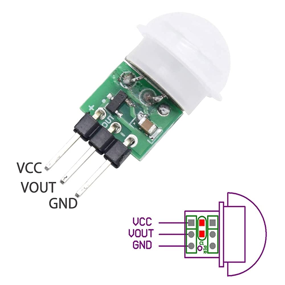 Stemedu Hc Sr312 Am312 Mini Pir Human Body Motion Sensor Module Pyroelectric Infrared Ir Distance Detector For Arduino (Pack Of 5)
