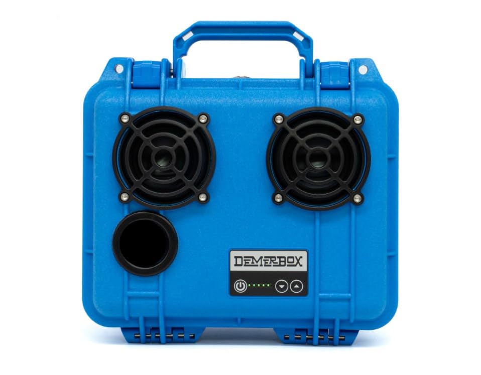 DemerBox Waterproof, Portable, and Rugged Outdoor Bluetooth Speakers Made from a Genuine Pelican Case. 40+ hr Battery Life, Dry