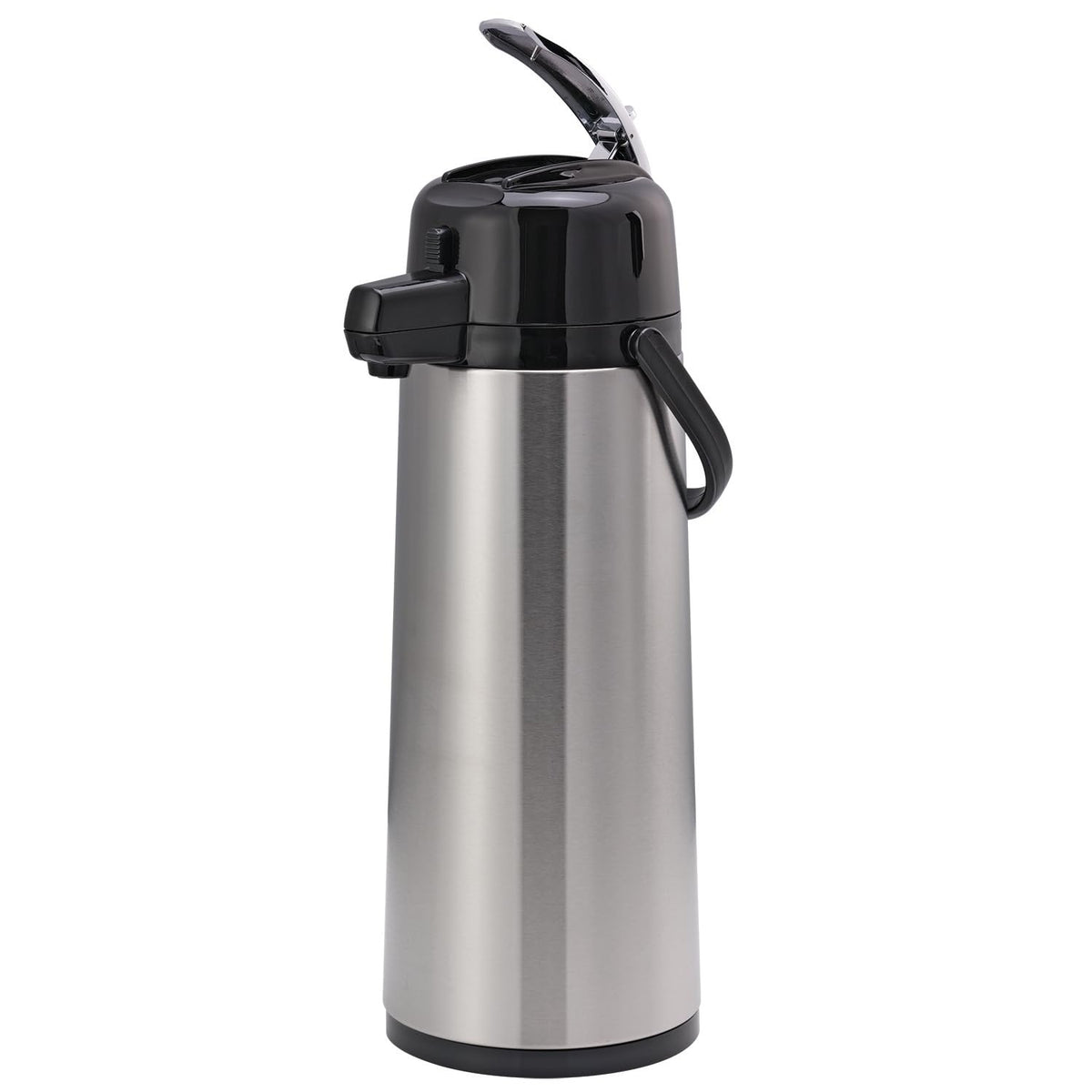 Service Ideas Ecal25S Eco Air Airpot With Lever Lid, Insulated Beverage Dispenser, Thermal Coffee Carafe, 2.5 Liter, Glass Vacuu