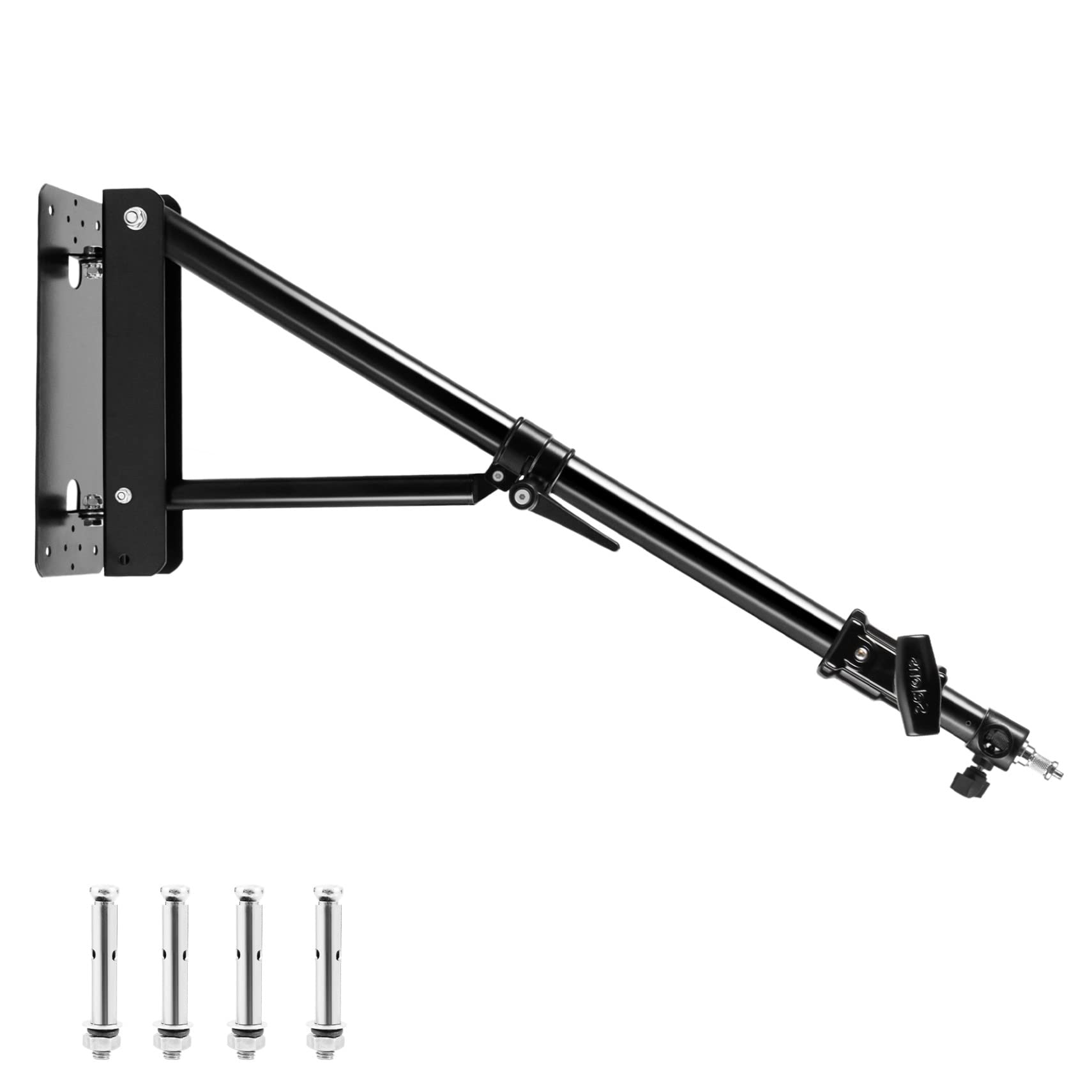 Selens Wall Mount Boom Arm With Triangle Base, Max Length 51Inches/130Cm Adjustable Camera Mount Up To 4.26Ft For Photography St