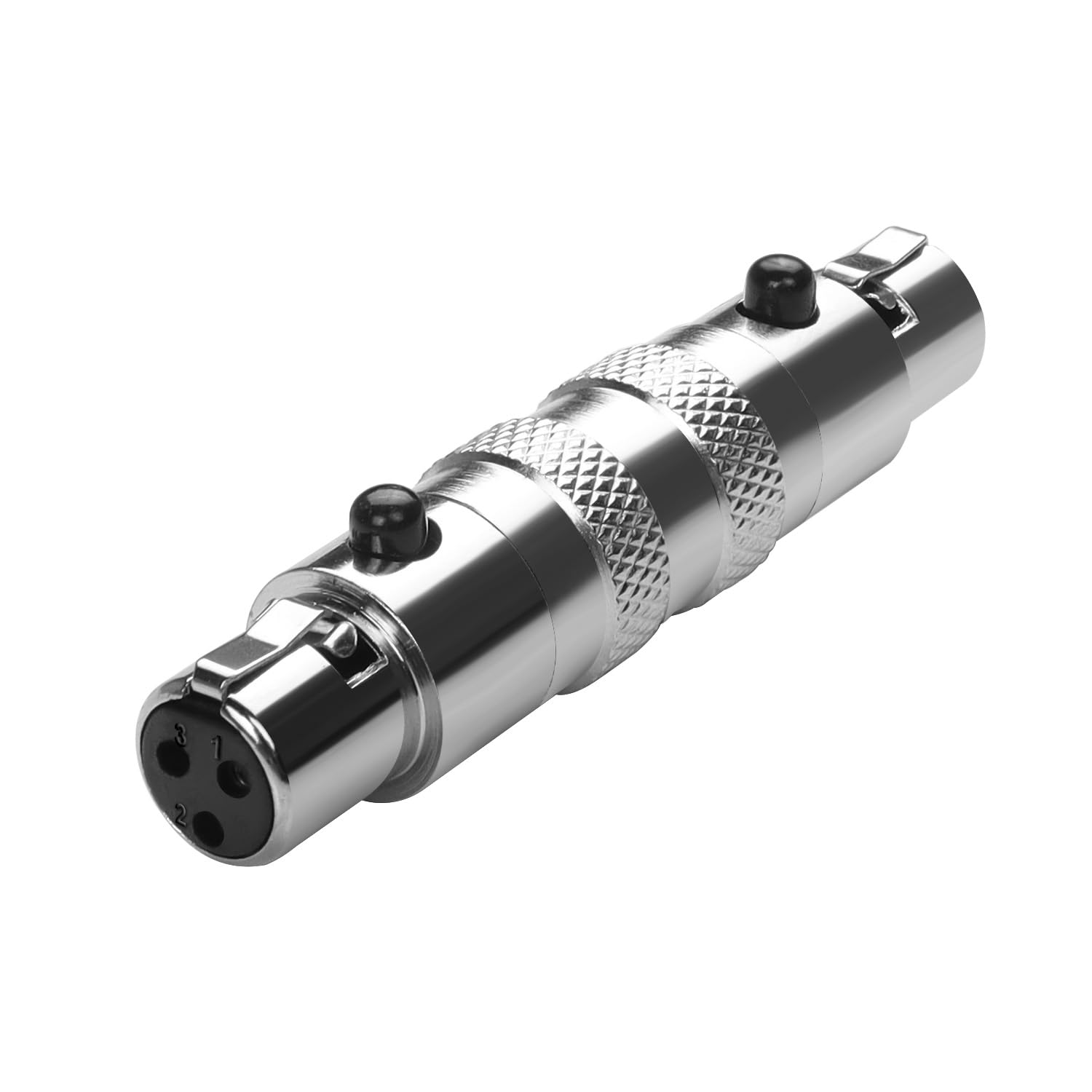 QIANRENON Gold Plated 3Pin Mini XLR Female to Female Microphone Connector Plug 3Pin Mini XLR Socket to Socket Balanced Adapter E