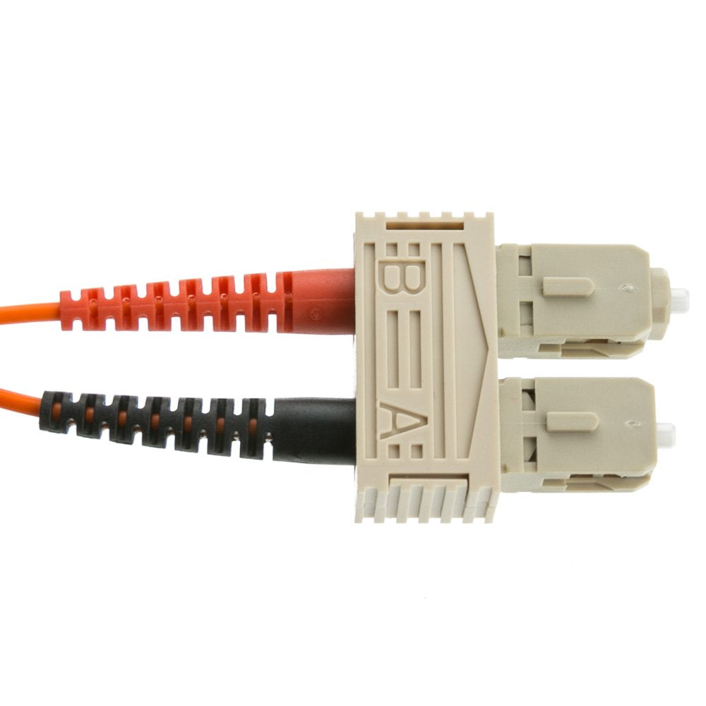 Cablewholesale Fiber Optic Cable, 2 Meter (6.6 Feet) Lc To Sc Lucent Connector To Subscriber Connector Duplex 50/125 Om2 Multi M