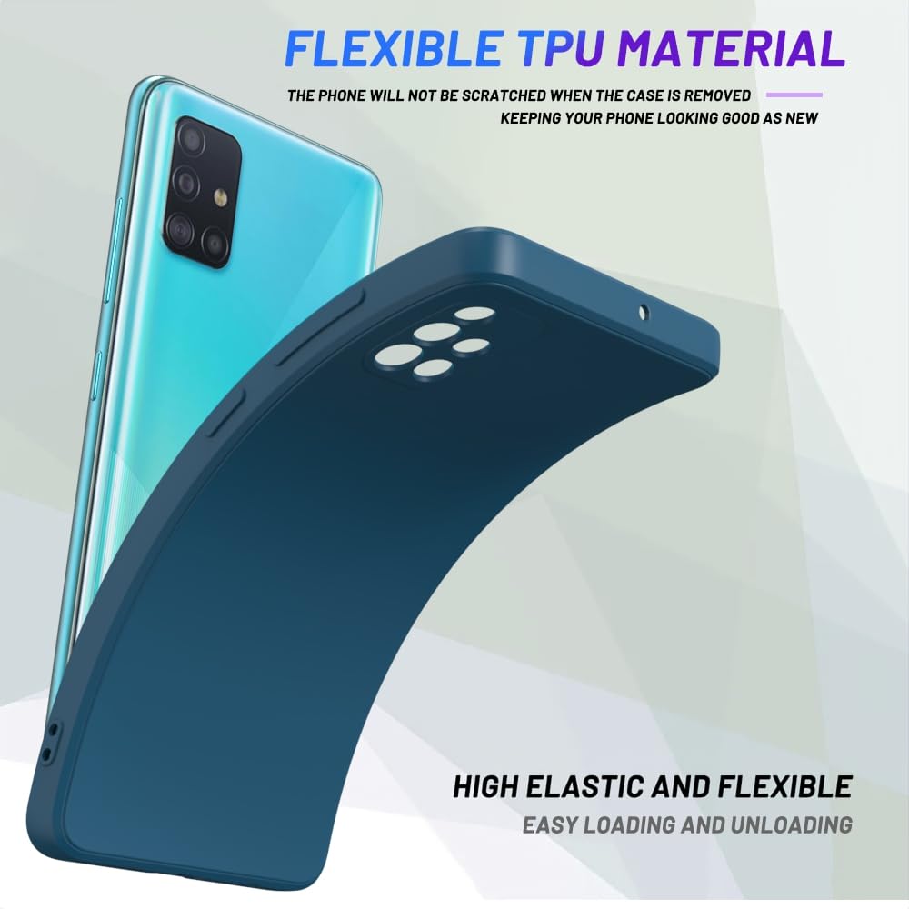 Wogroo For Samsung Galaxy A51 4G Case Dark Blue, Scratch Resistant With Soft Touch, Slim Thin Phone Cover For Samsung Galaxy A51