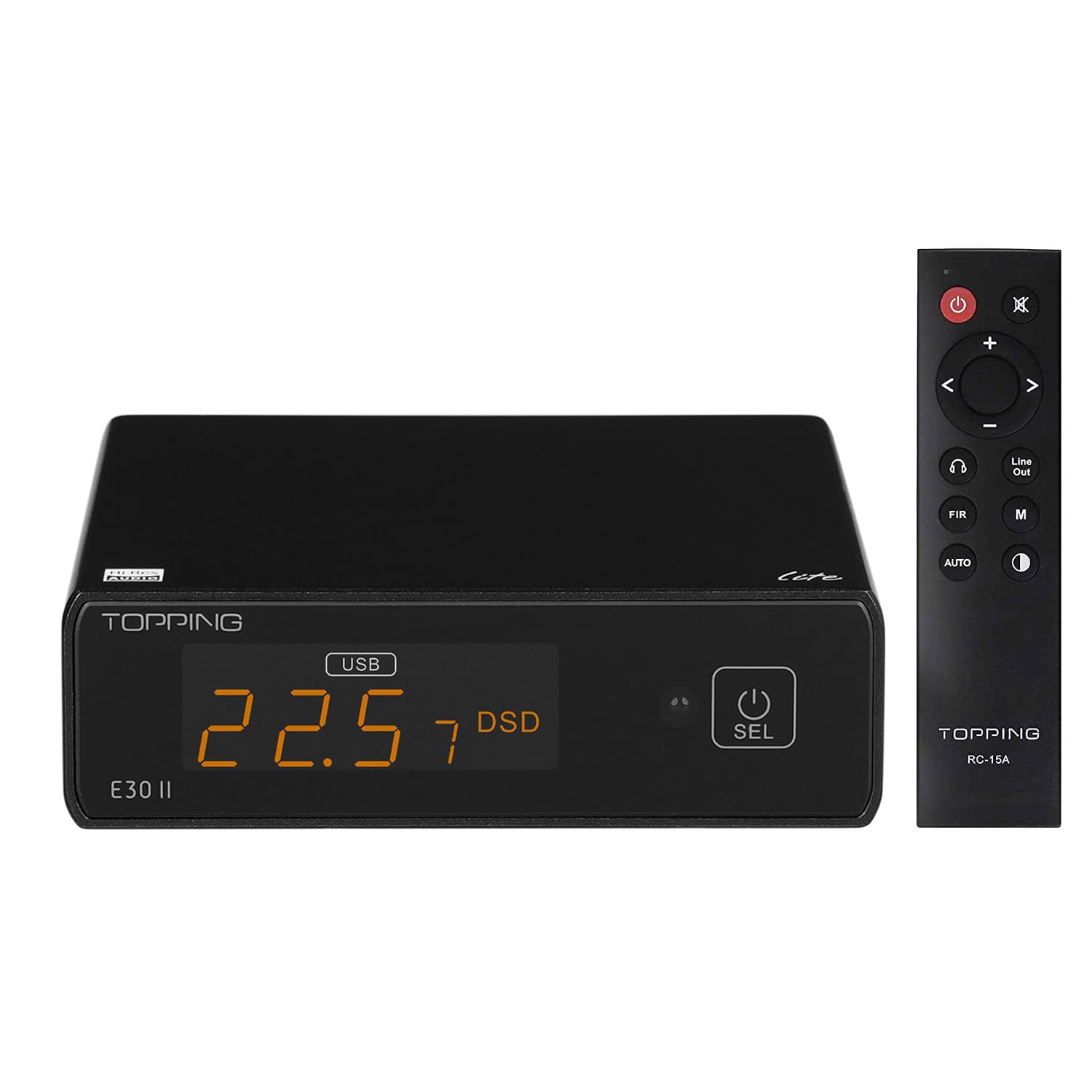 Topping E30Ii Lite Dac Preamp   Ak4493S Hi Res Xmos Xu208 Dac 32Bit/768Khz Dsd512 Dsd Direct Mode For Usb/Coax/Opt Inputs Rca Hifi Stereo Digital Audio Decoder(Black)