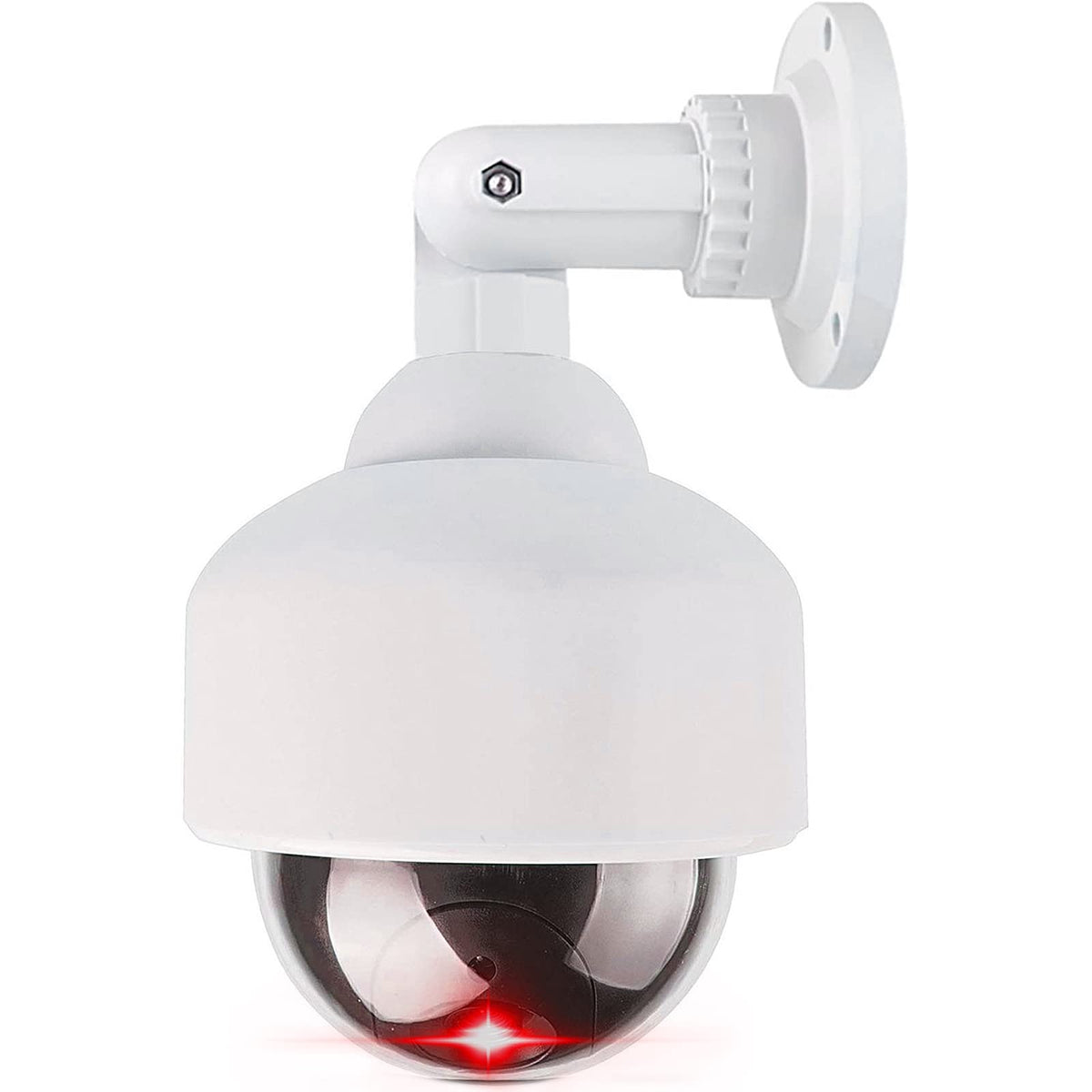 Wali Dummy Fake Security Dome Camera With 1 Flashing Red Led Light And Security Alert Sticker Decal, Indoor Outdoor Use (Dow-1),