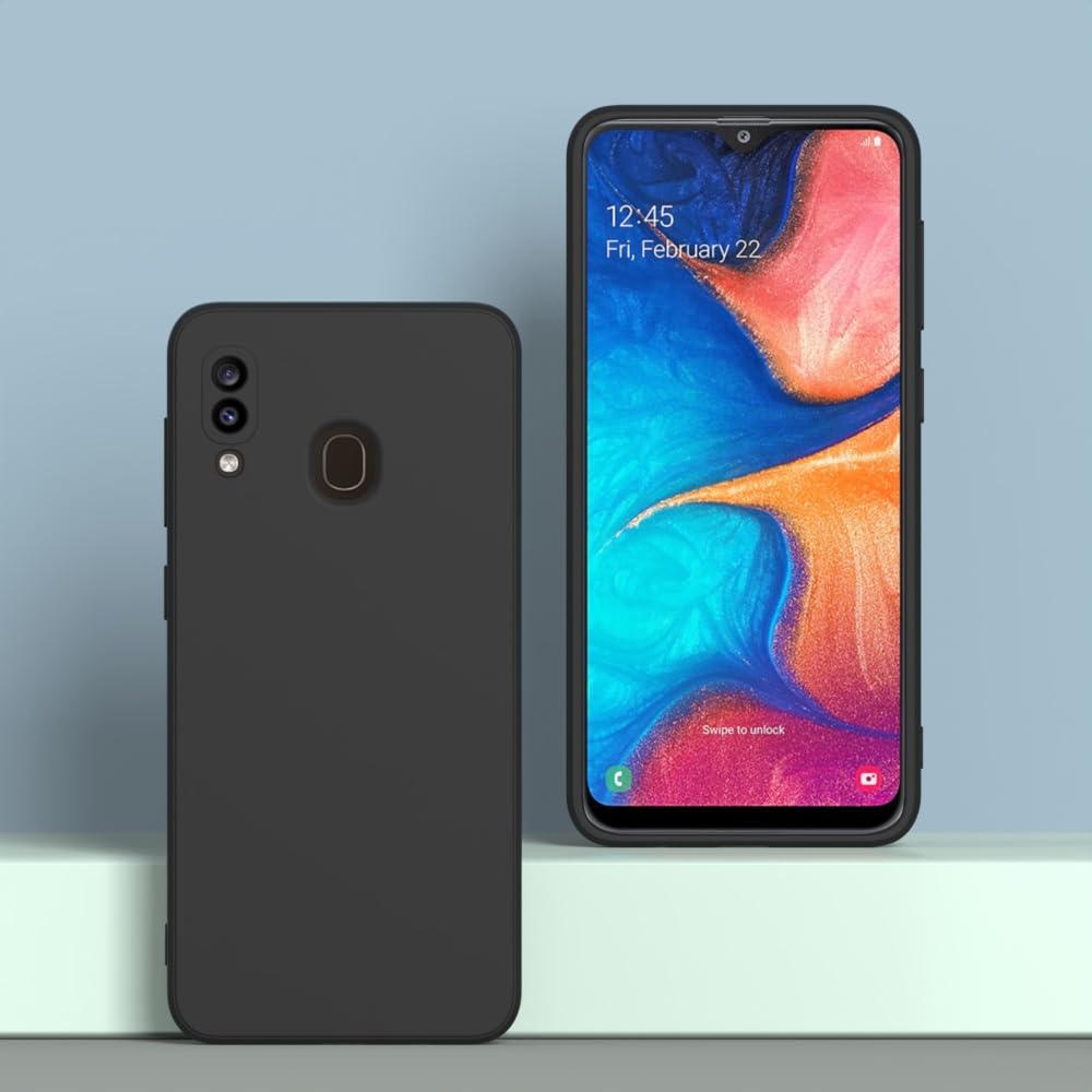 Wogroo For Samsung Galaxy A20 Case Black, A30 Case Scratch Resistant With Soft Touch, Slim Thin Phone Cover For Samsung Galaxy A