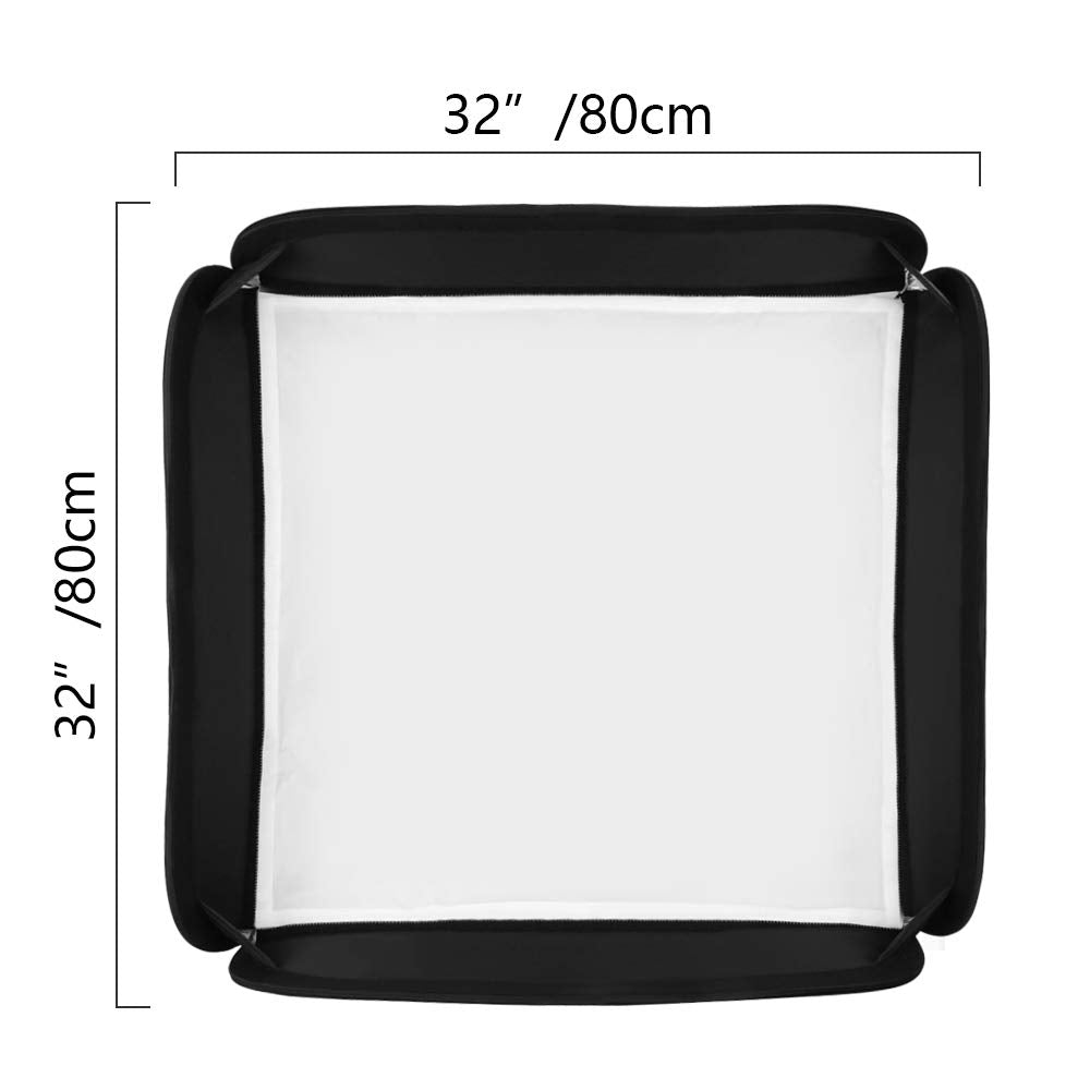 Godox Softbox 32''X32'' 80Cmx80Cm Fast Setup Foldable Bowens Mount Softbox, Photography Lighting Softbox For Camera Flash Photog
