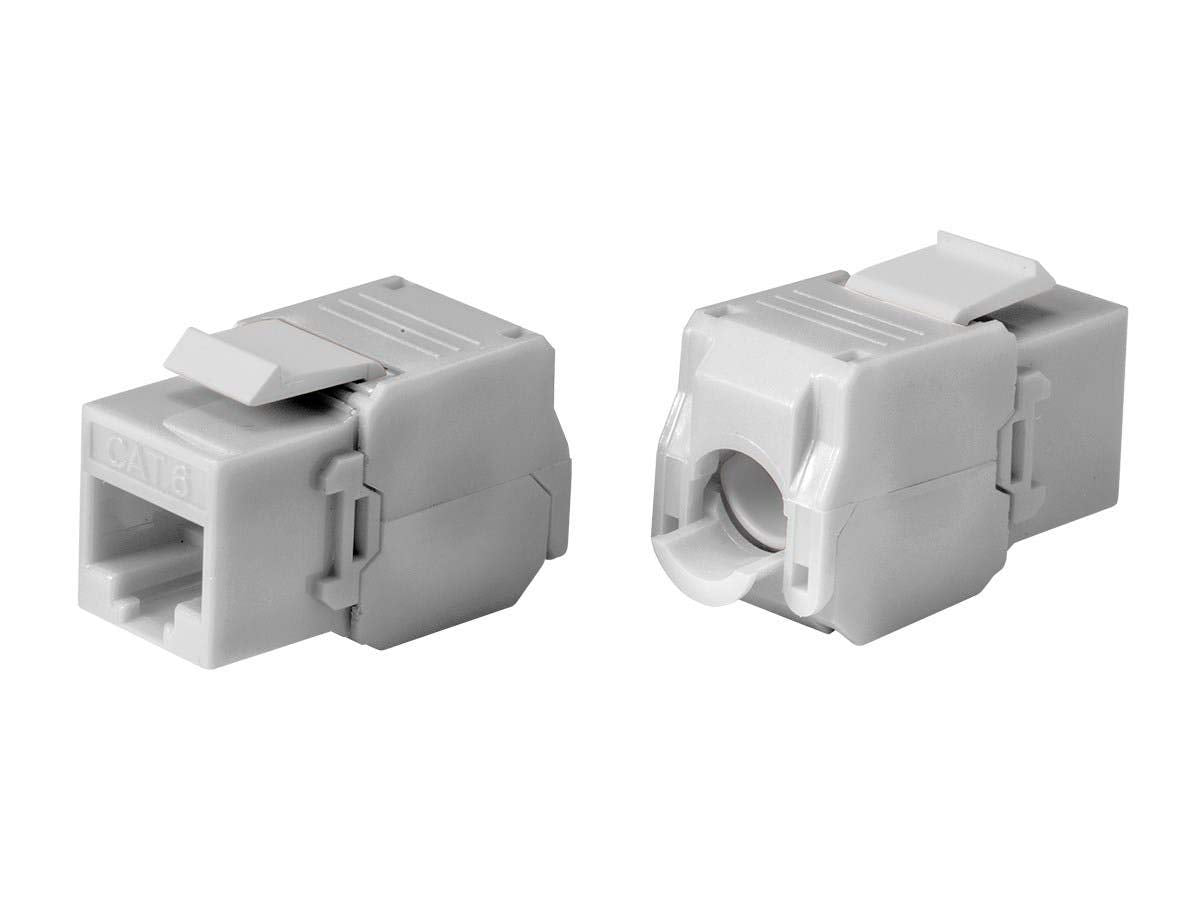 Monoprice Cat6 Rj-45 Toolless 180-Degree Keystone_ White