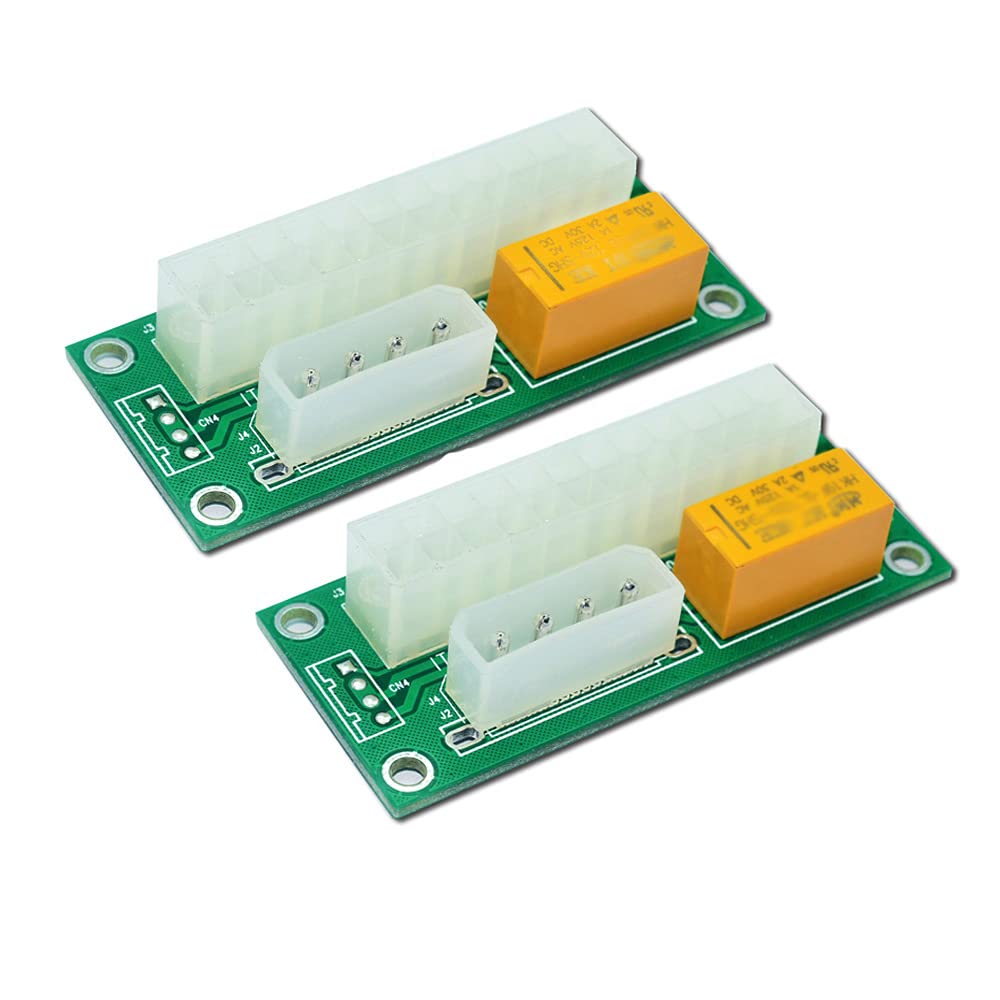 Thsion Dual Psu Connector Multiple Power Supply Adapter Sync Starter Dual Power Supply Connector Molex 4 Pin 2 Pack