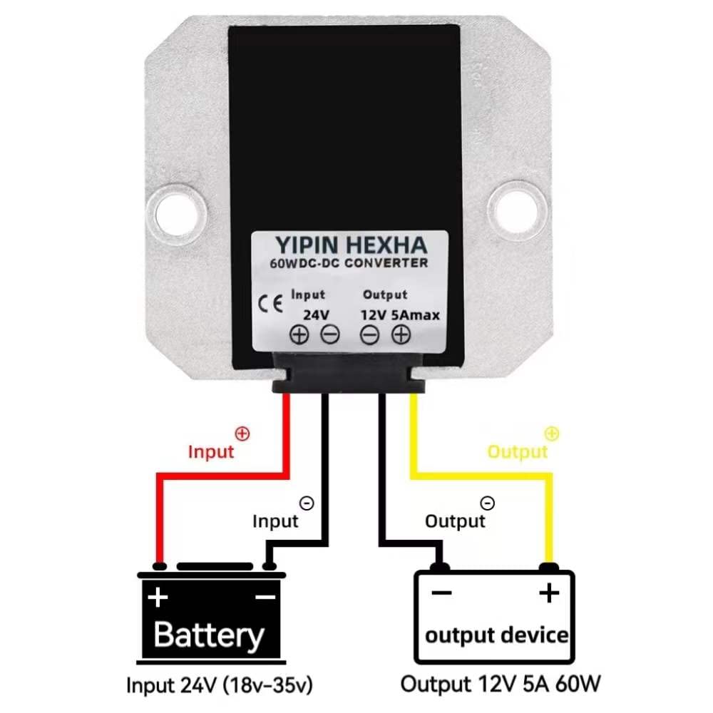 25W Dc Dc 12V 24V To 5V 5A Converter Buck Regulator 5 Volts Waterproof Vehicle Power Supply