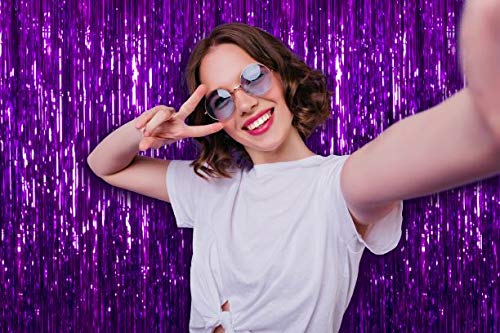 Metallic Purple Foil Fringe Tinsel Curtain 3 X 8 Ft Pack Of 2 Bachelorette Bachelorette Fiesta Engagement Oktoberfest Mermaid Pa