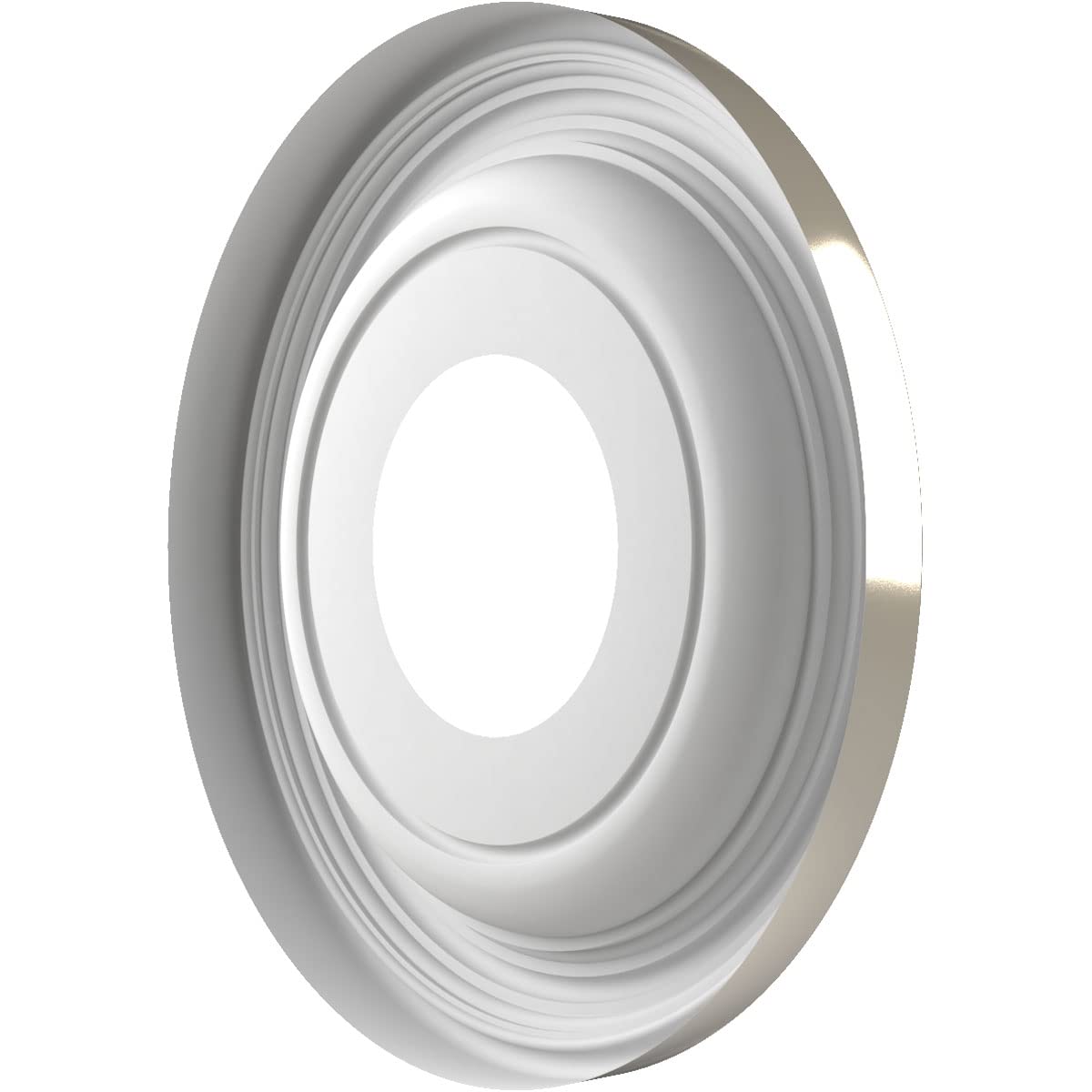 Ekena Millwork Cmp10Trbcr Traditional Thermoformed Pvc Ceiling Medallion (Fits Canopies Up To 5 1/2''), 10''Od X 3 1/2''Id X 1 1