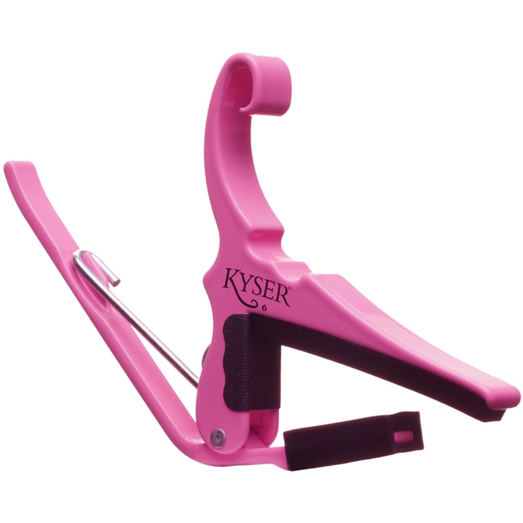 Kyser Quick Change Guitar Capo For 6 String Acoustic Guitars, Pink Revival