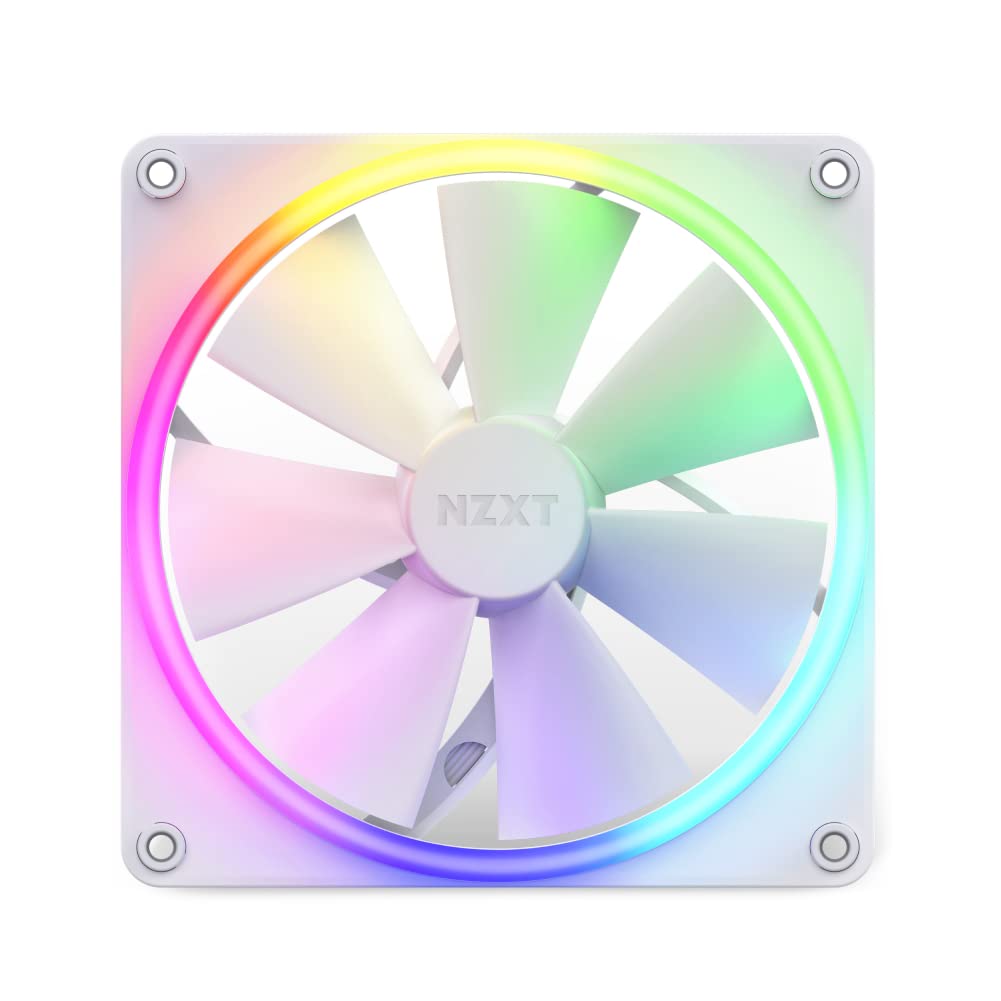 Nzxt F140 Rgb Fans   Rf R14Sf W1   Advanced Rgb Lighting Adjustment   Whisper Quiet Cooling   Single (Rgb Fan And Controller Req