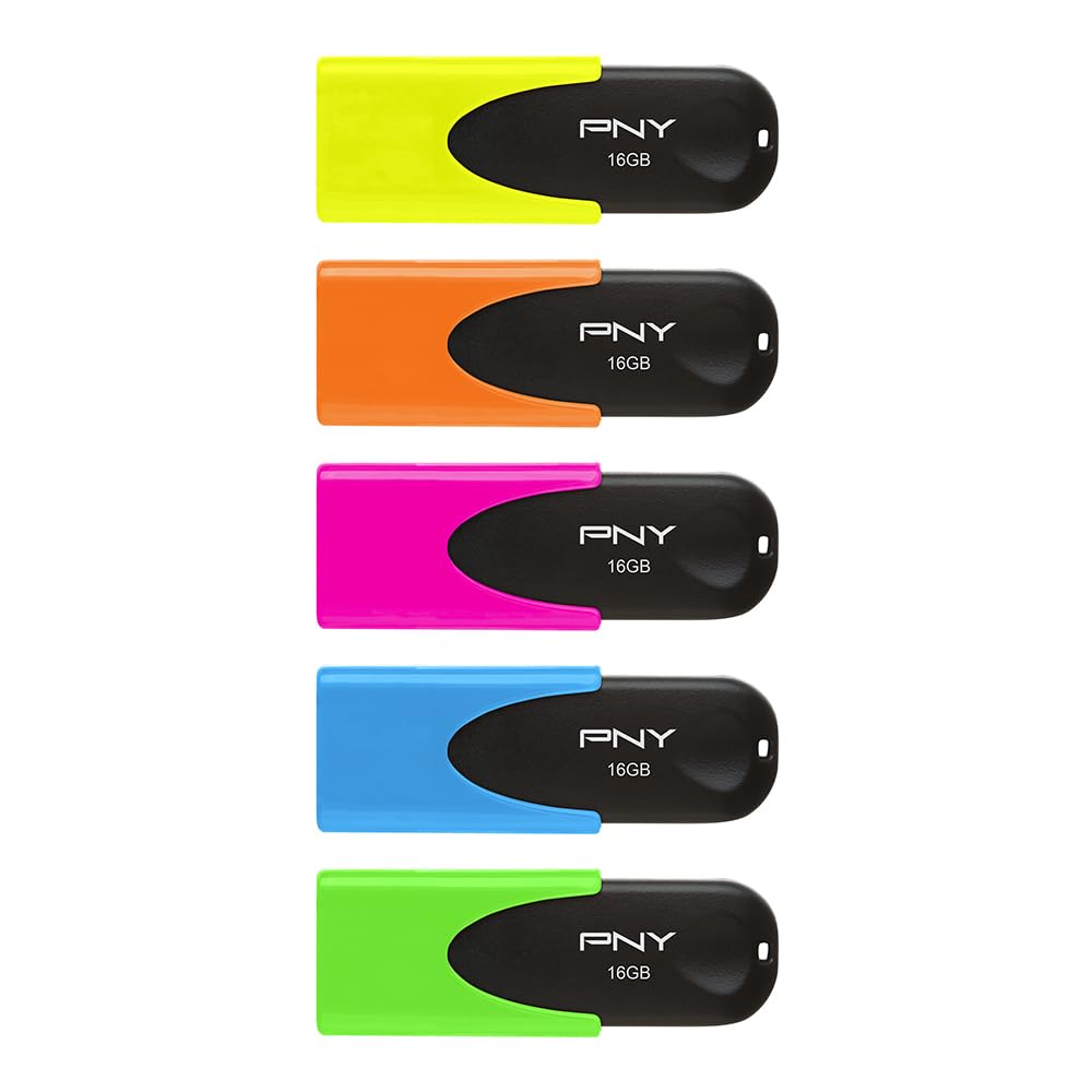 PNY 16GB Attach   4 USB 2.0 Flash Drive 5-Pack