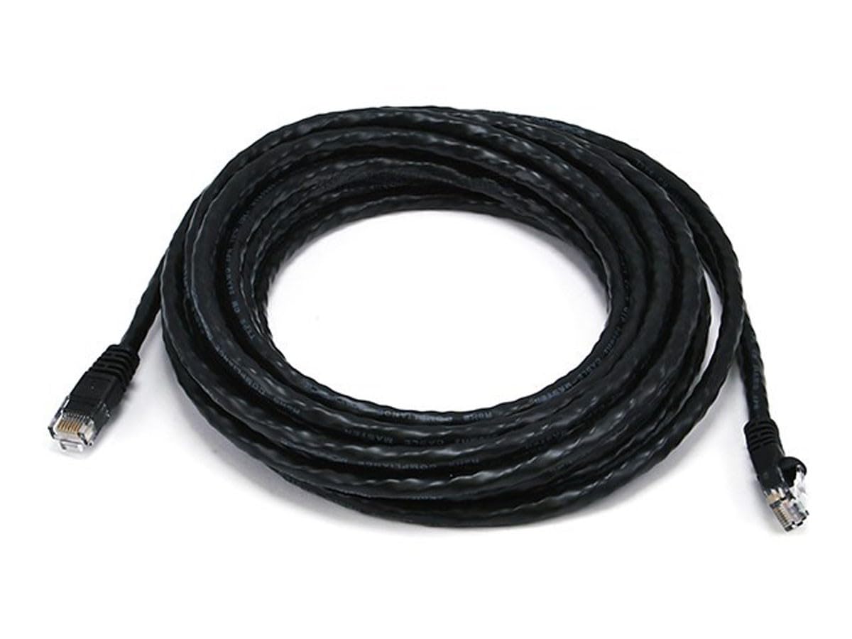 Monoprice 20Ft 24Awg Cat6 550Mhz Utp Ethernet Bare Copper Network Cable   Black