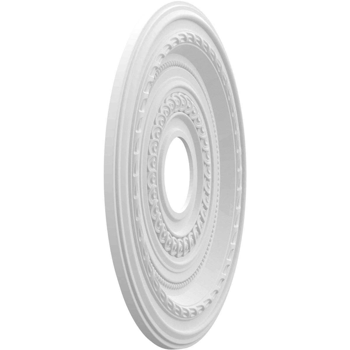 Ekena Millwork Cmp16Co Cole Thermoformed Pvc Ceiling Medallion (Fits Canopies Up To 4 1/2''), 16''Od X 3 1/2''Id X 1''P
