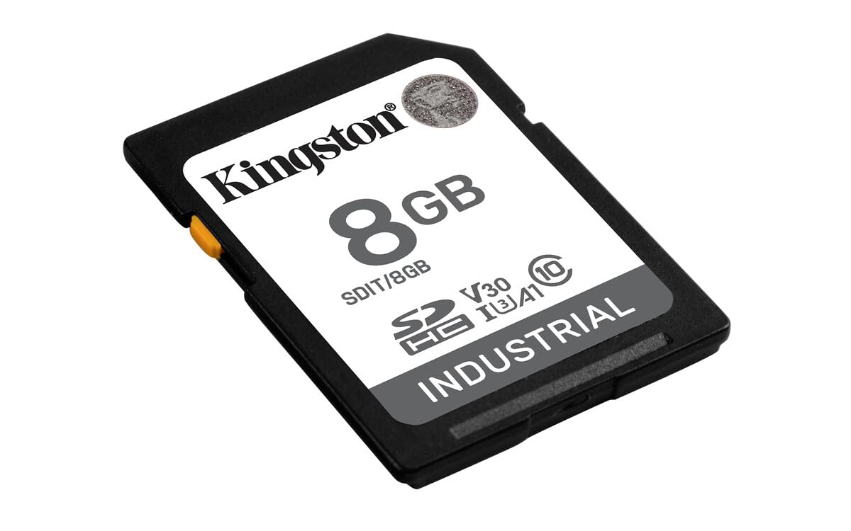 Kingston Industrial Sd Card, Up To 100Mb/S, High Endurance, Uhs I U3 V30 A1, (Sdit/8Gb)