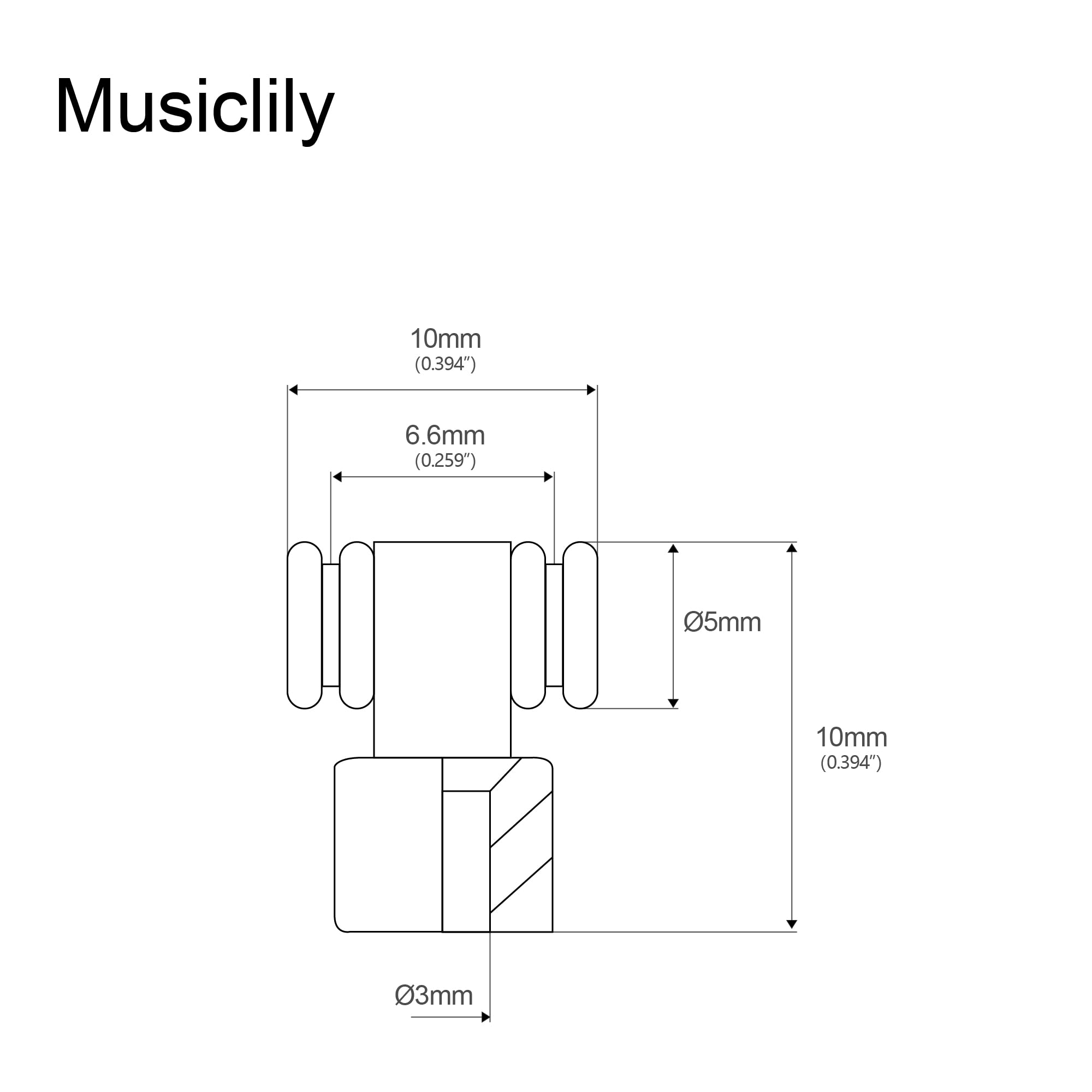 Musiclily Roller Guitar String Trees Roller String Guides Retainers For Fender Strat Stratocaster Tele Telecaster Electric Guita