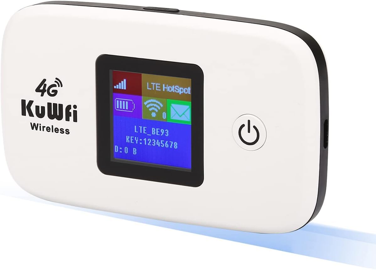 Mobile Wifi Hotspot | Kuwfi 4G Lte Unlocked Wi Fi Hotspot Device | Portable Wifi Router With Sim Card Slot For Travel Friendly Mobile Travel Router Perfect For At&T/T Mobile Users