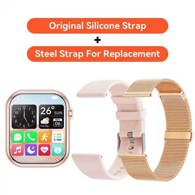 Smart Watch (Answer/Make Calls), 2024 Newest 1.85 Inch Fitness Tracker, Heart Rate/Sleep Monitor/Pedometer/Calories, Multiple Sp