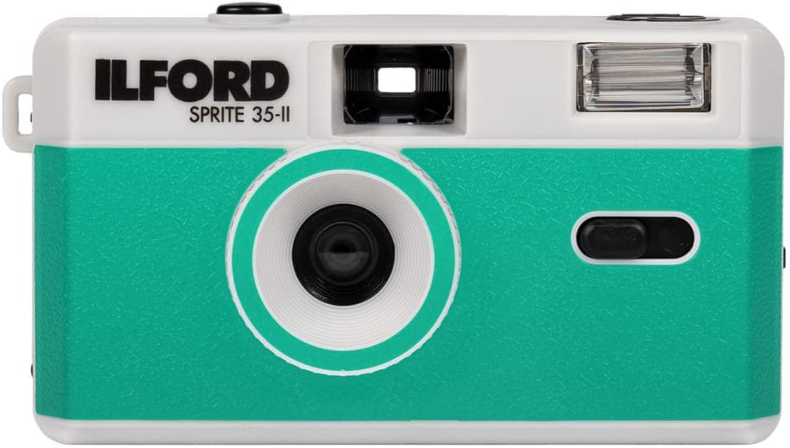 Ilford Sprite 35 Ii Reusable/Reloadable 35Mm Analog Film Camera (Silver And Teal)