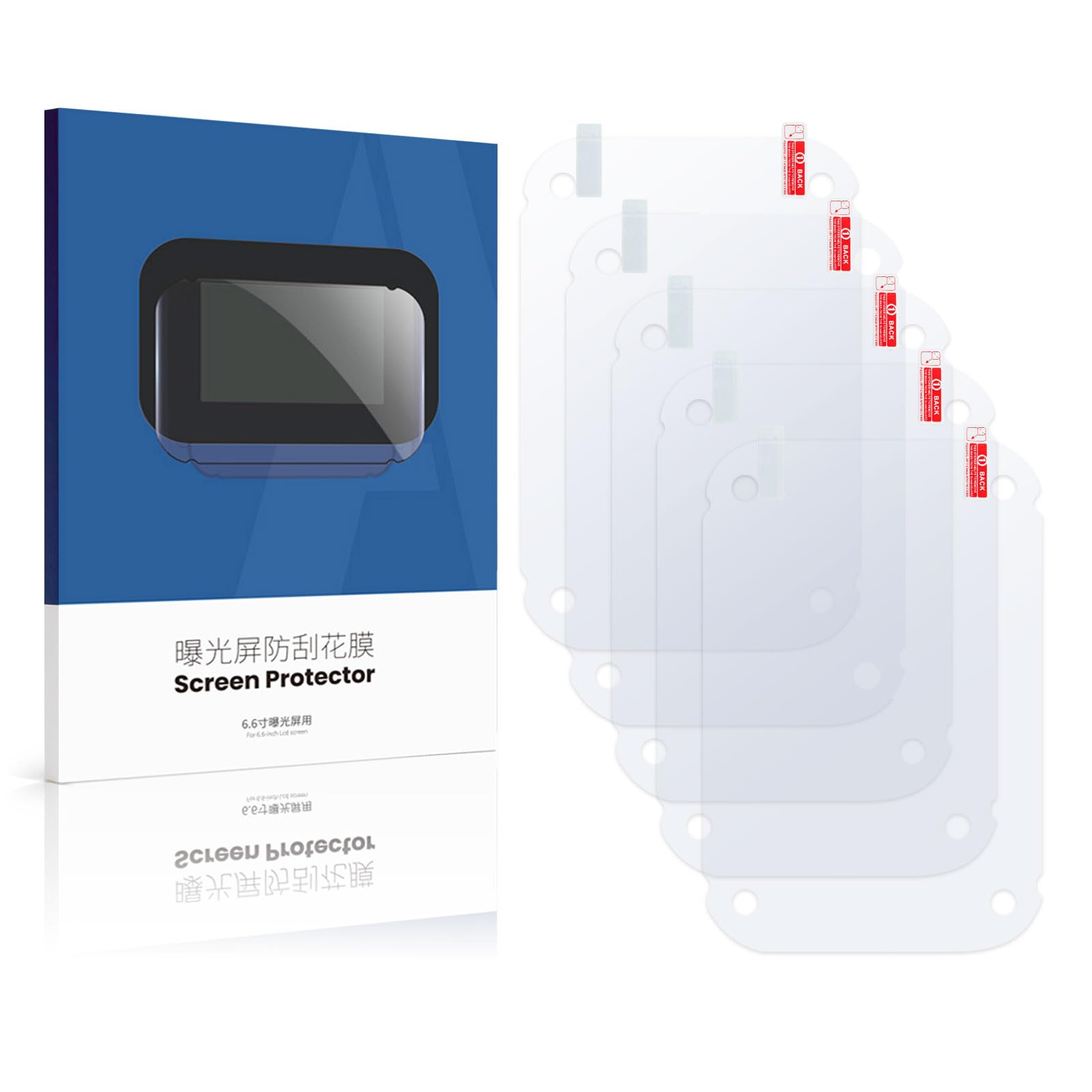 Anycubi Photon Mono 2 Screen Protector,Original 3D Printer Protective Film 5Pcs Compatible With 6.6 Inch Lcd Sla Uv Resin 3D Pri