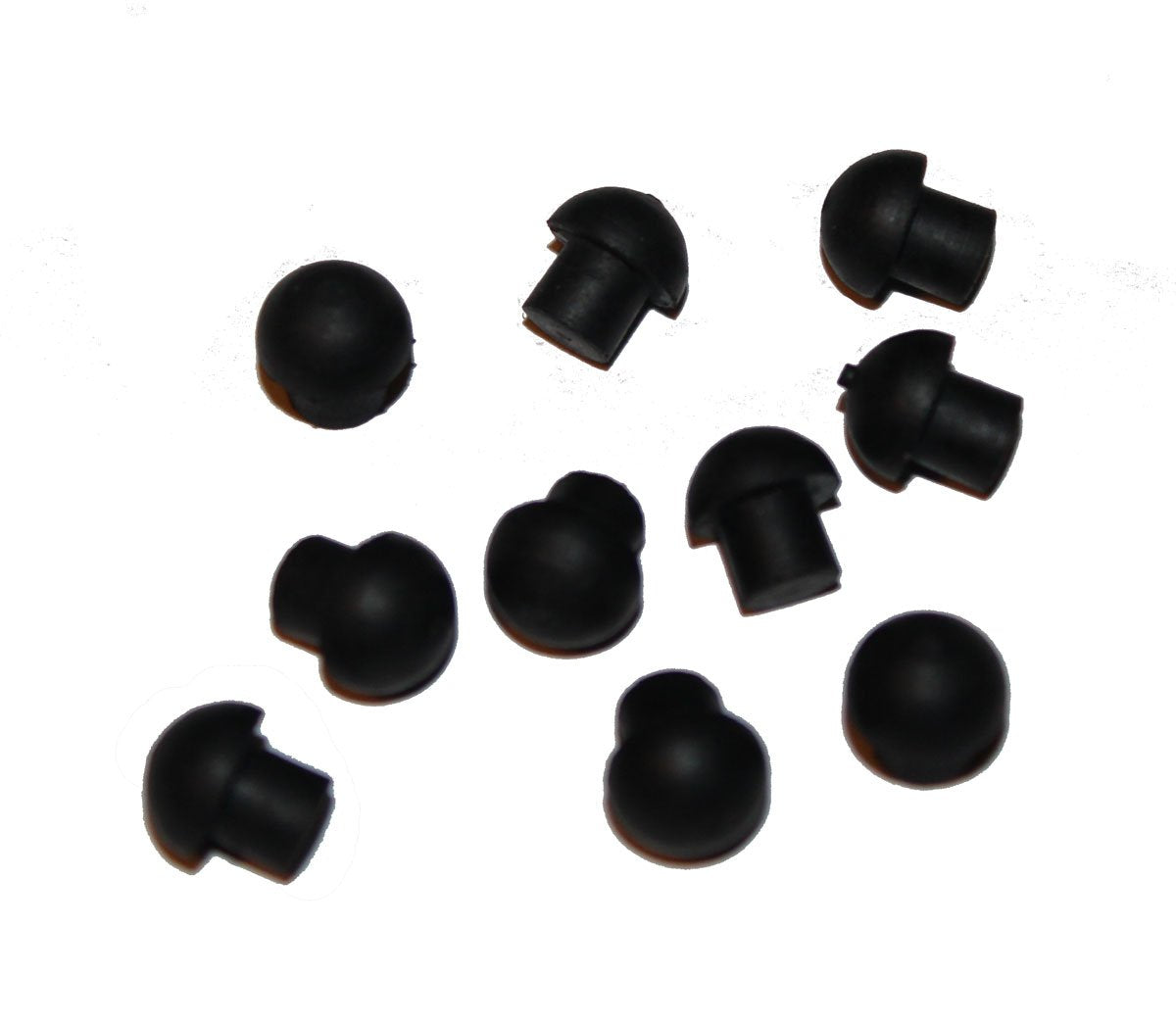 Black Rubber Button Piano Cabinet Bumper 5/16Inch Set Of 10
