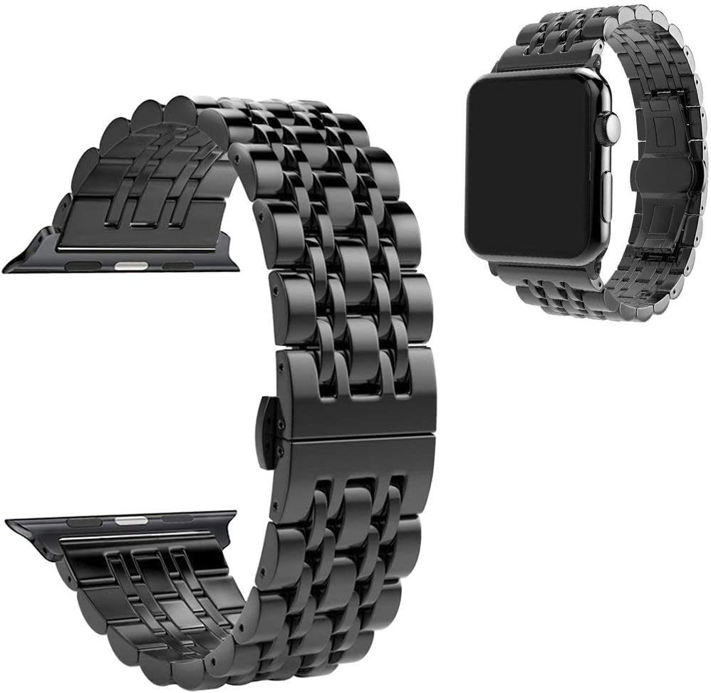 Amzaokay Stainless Steel Band Compatible With Apple Watch Series 9 8 7 6 5 4 Ultra 2 Se 40Mm 41Mm 44Mm 45Mm 49Mm And Series 3 2